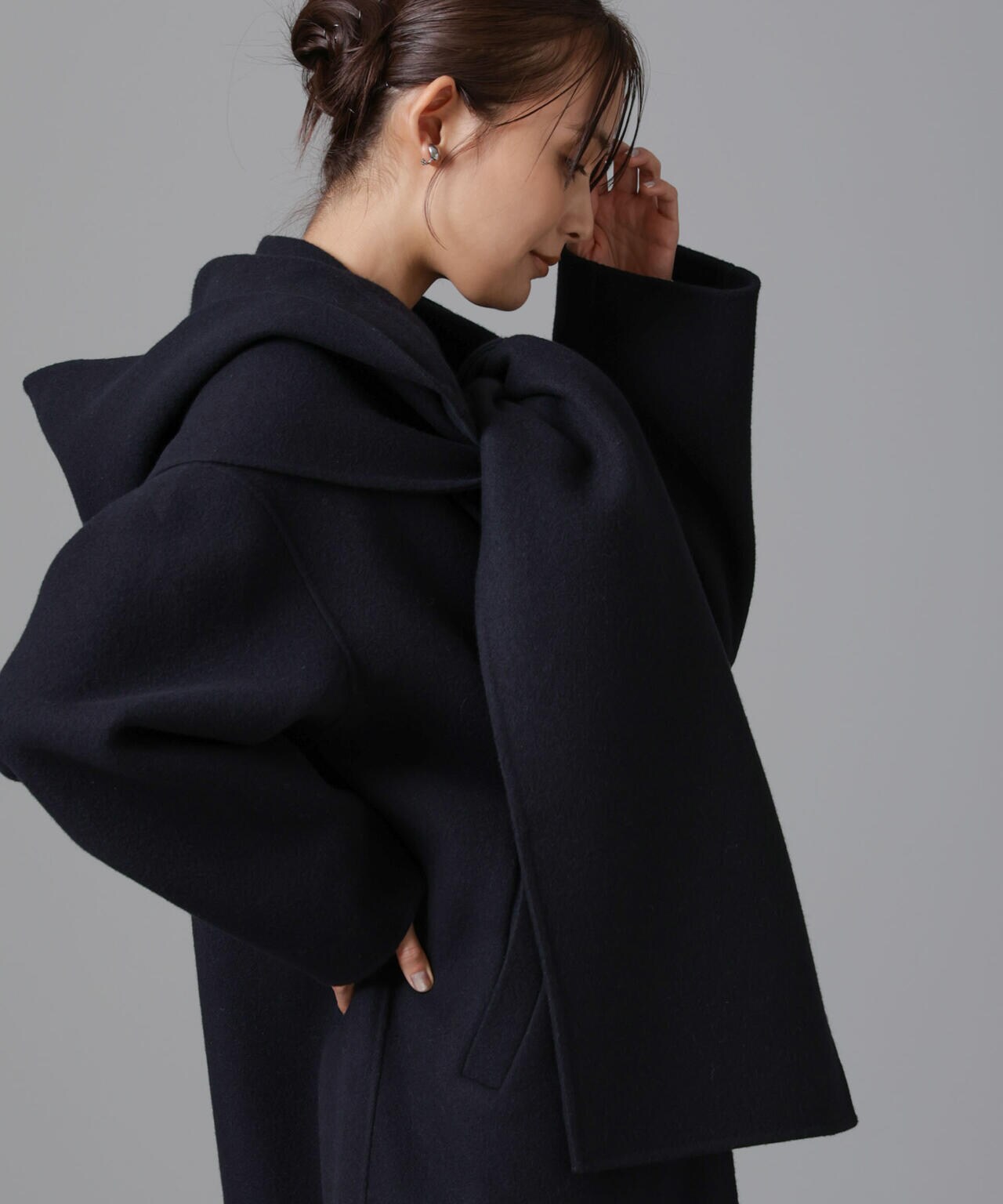 PURE LAMBS リバーフードストール | NANO universe（ナノ・ユニバース