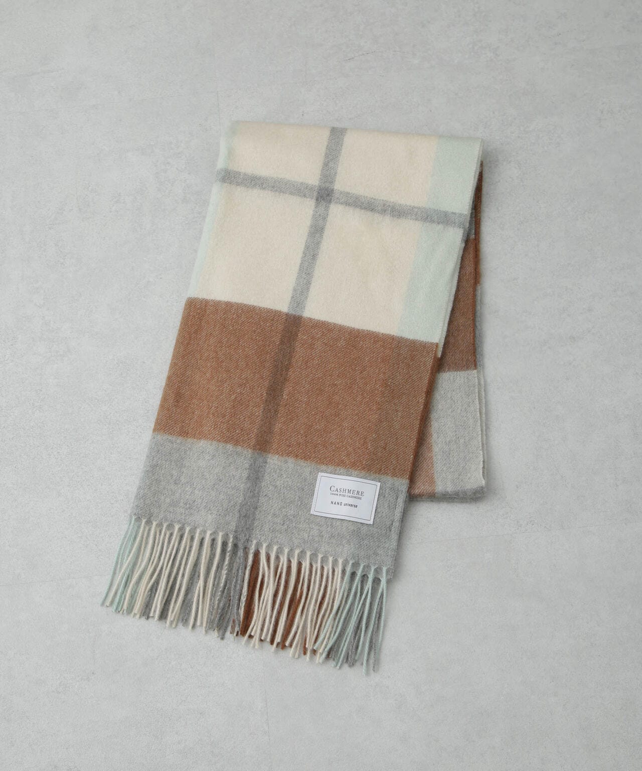 カシミヤチェックストール | NANO universe（ナノ・ユニバース