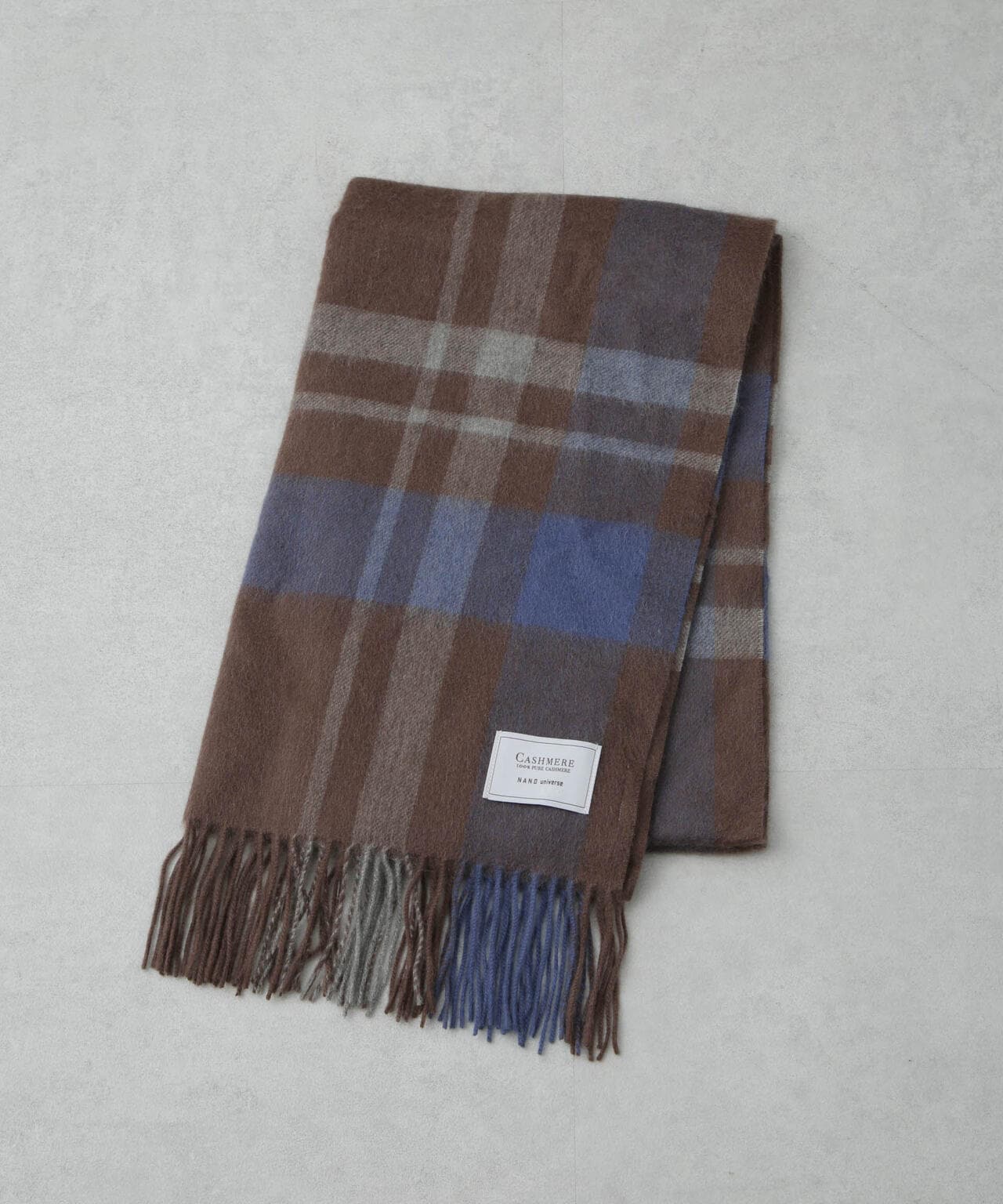 カシミヤチェックストール | NANO universe（ナノ・ユニバース