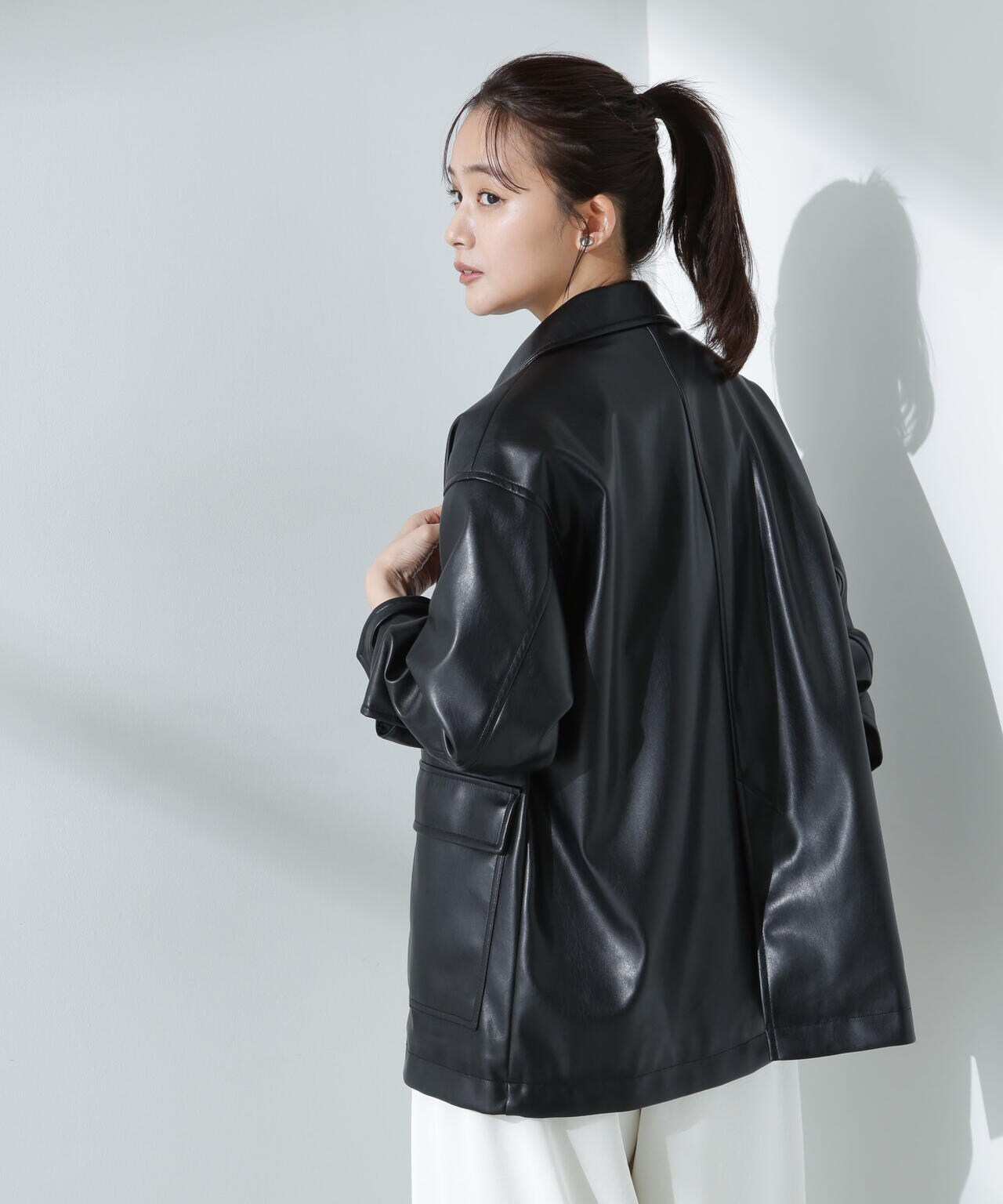 N.ハリウッド フェイクレザーシャツ サイズ38 サンプル品 【公式通販】