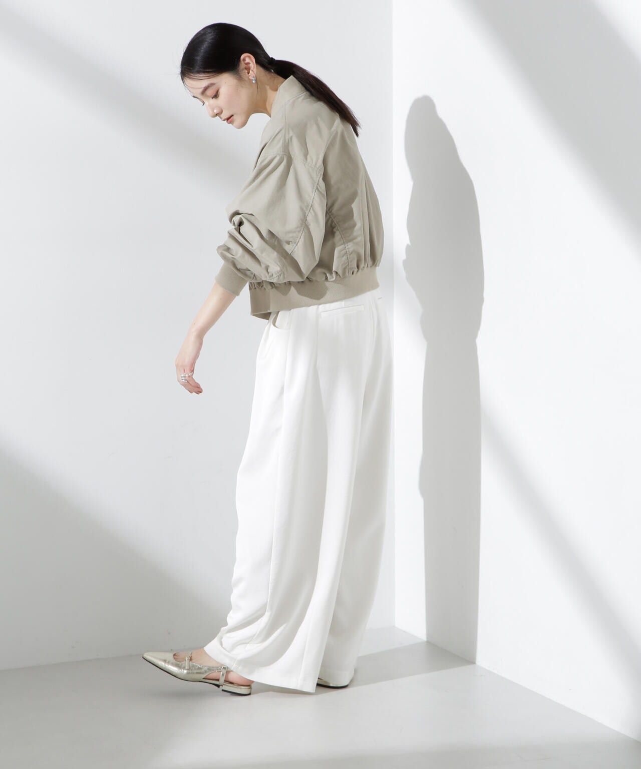 撥水ナイロンリブブルゾン | NANO universe（ナノ・ユニバース