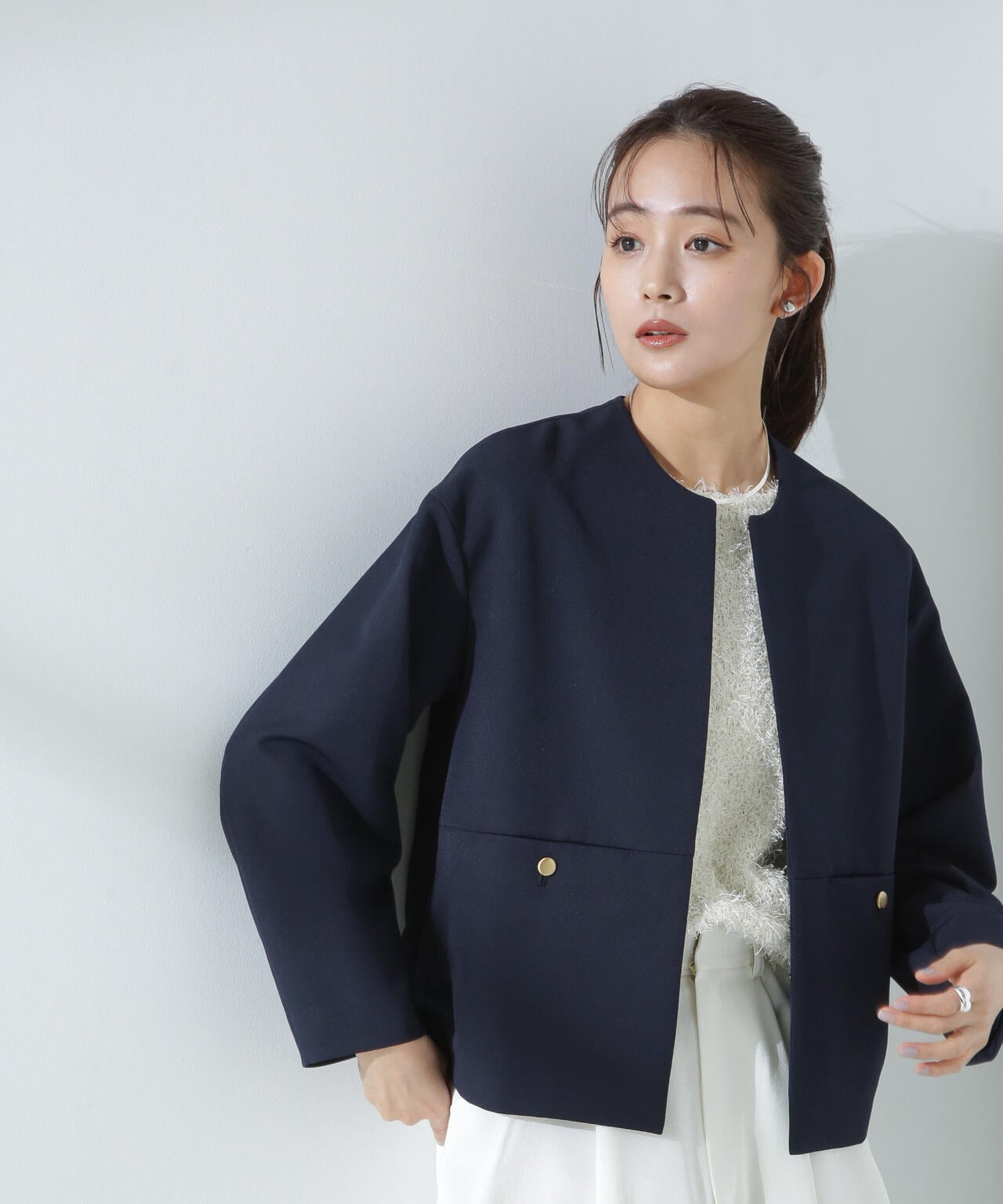 デイリーファンクション ノーカラージャケット(セットアップ可