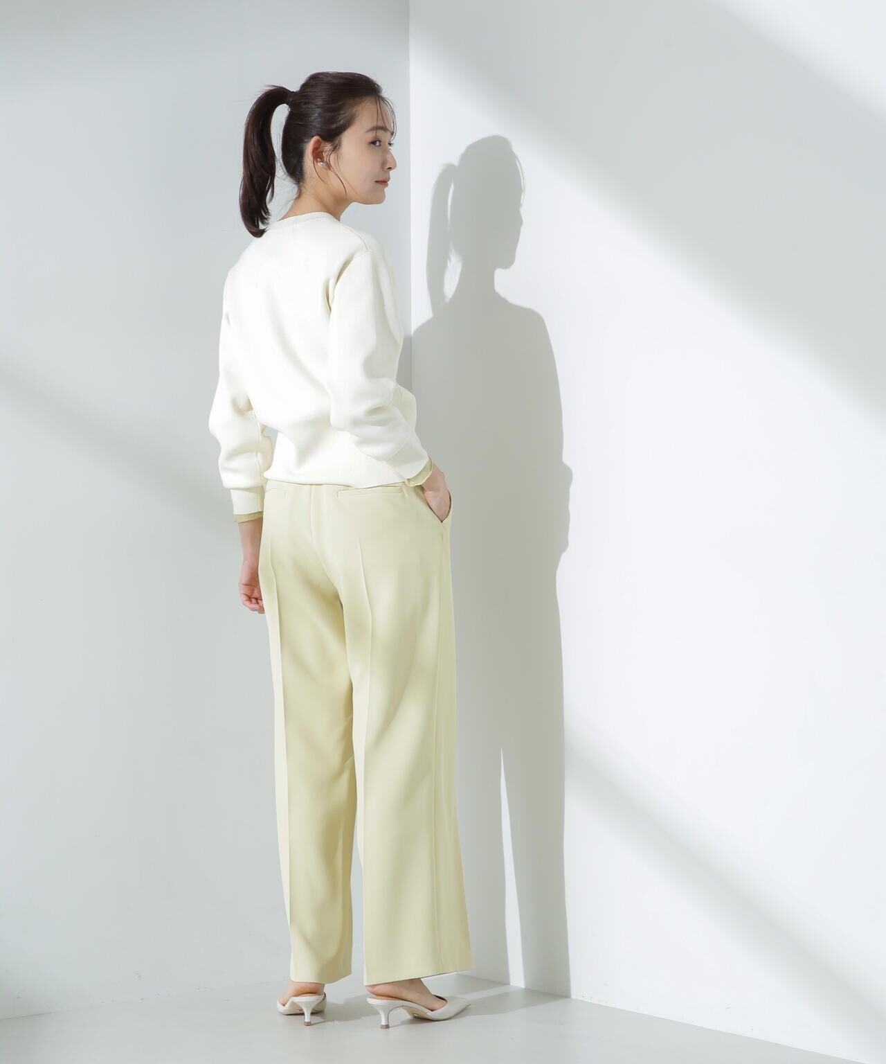 ダブルジャガードクルーネックニットカーディガン