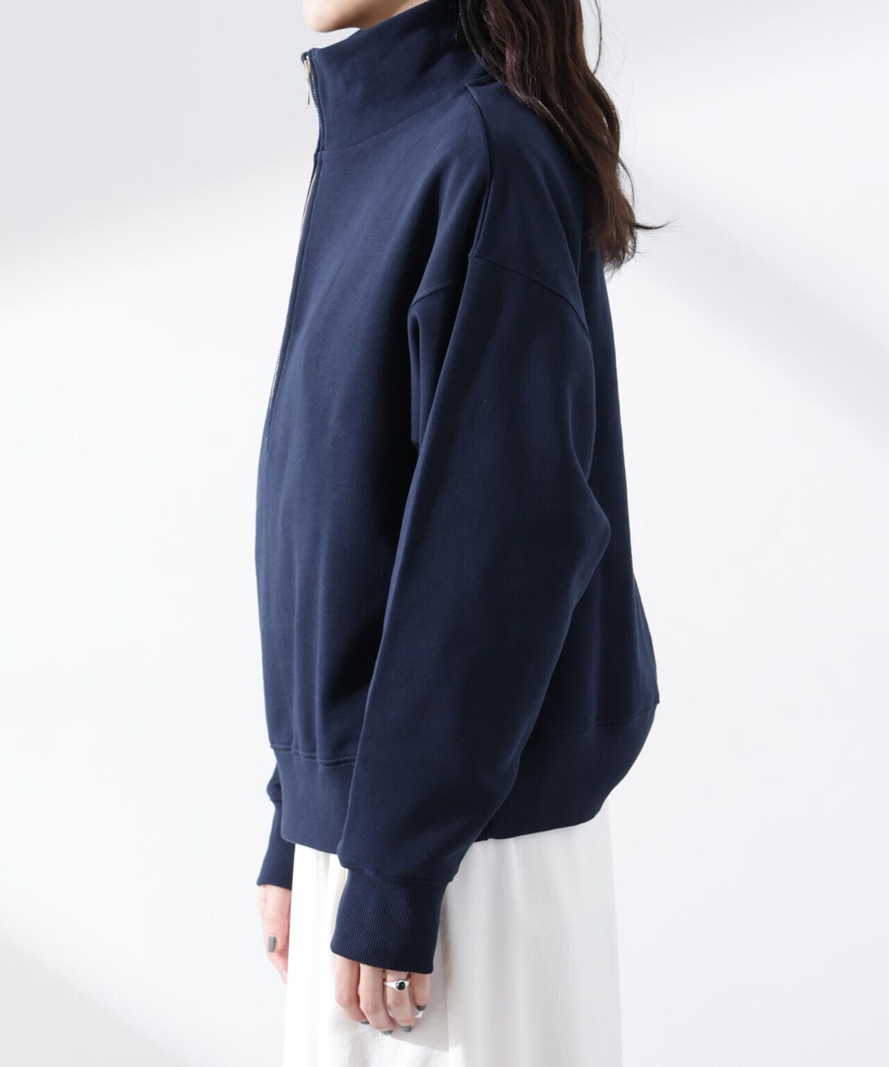 ハーフジップスウェットトップス | NANO universe（ナノ・ユニバース