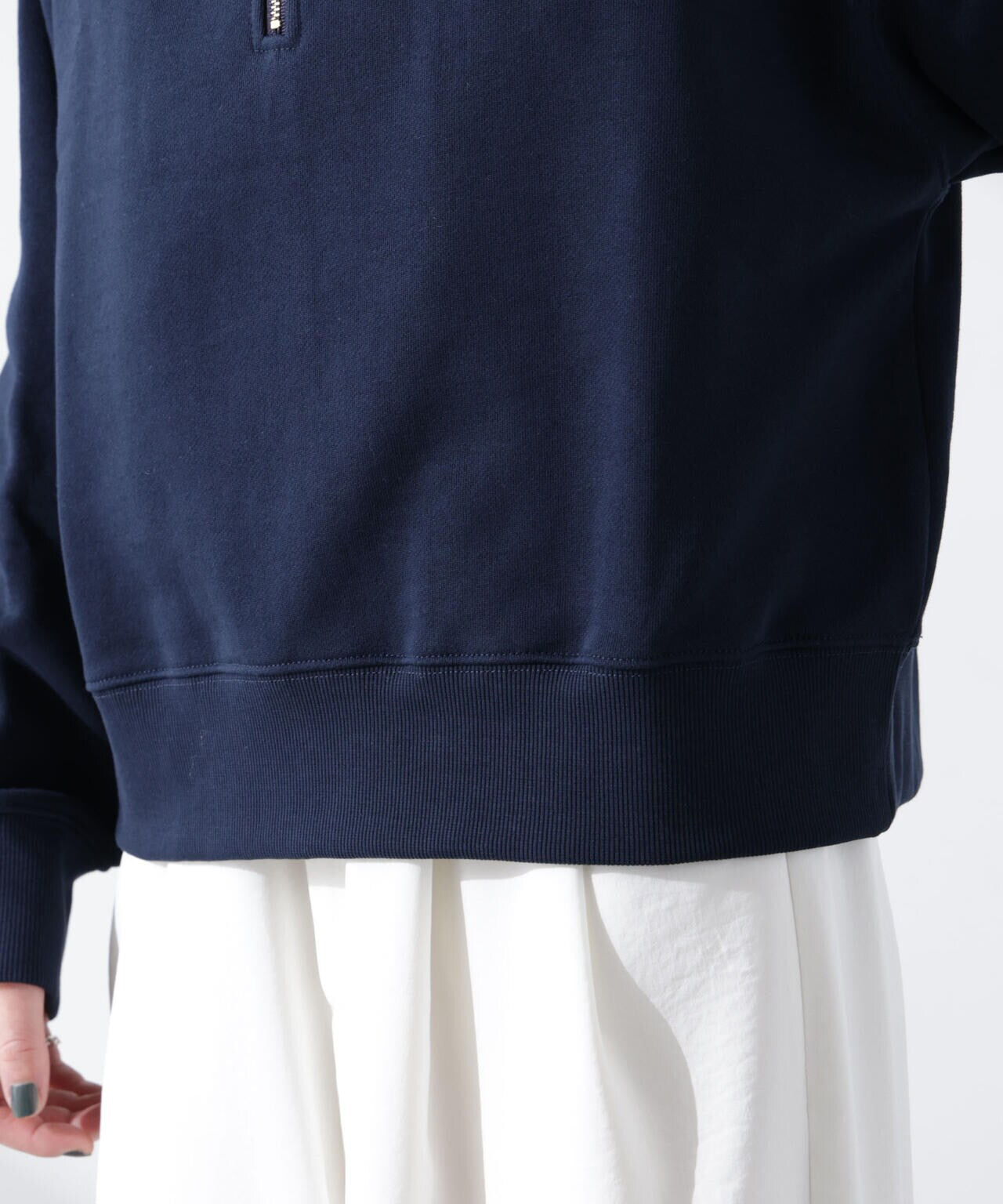 ハーフジップスウェットトップス | NANO universe（ナノ