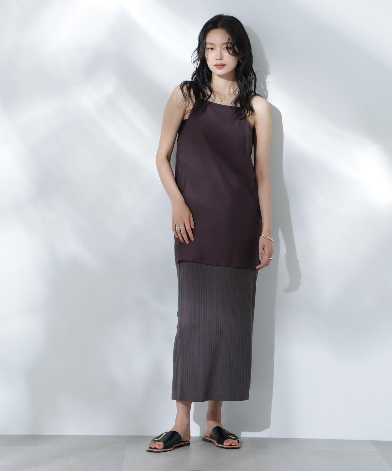 Anti Soaked(R) 汗染み防止リブタイトスカート（セットアップ可）