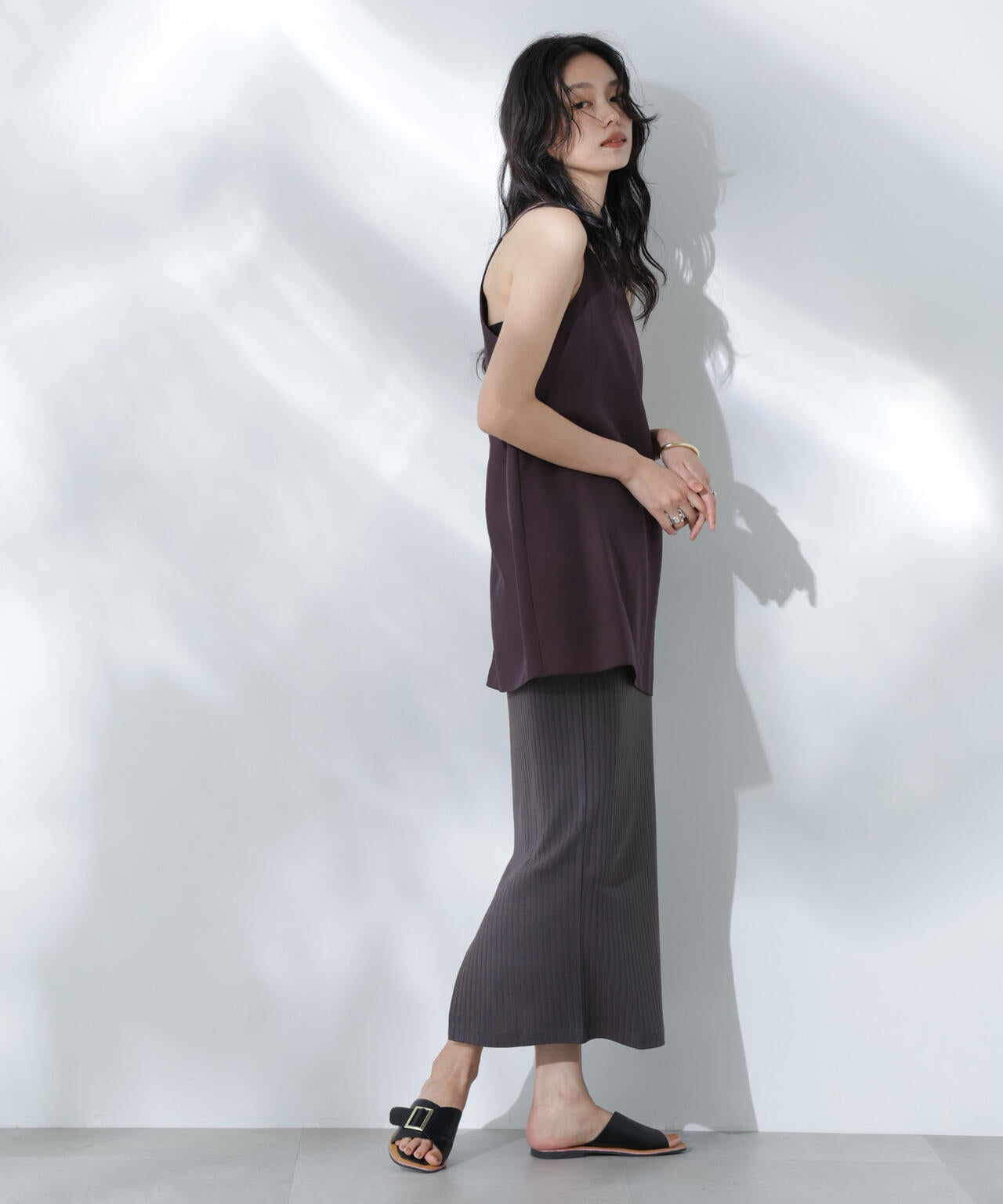 Anti Soaked(R) 汗染み防止リブタイトスカート（セットアップ可）