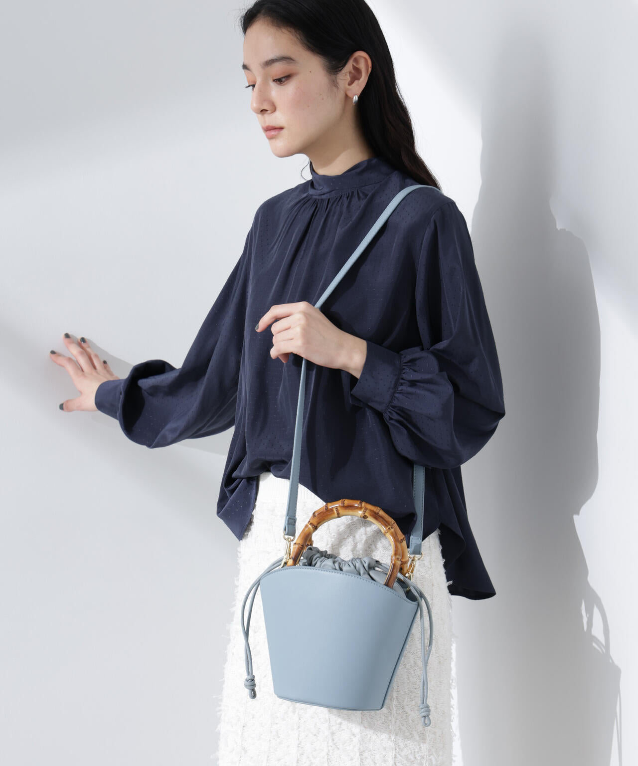 バンブーハンドルミニバケツバッグ | NANO universe（ナノ・ユニバース