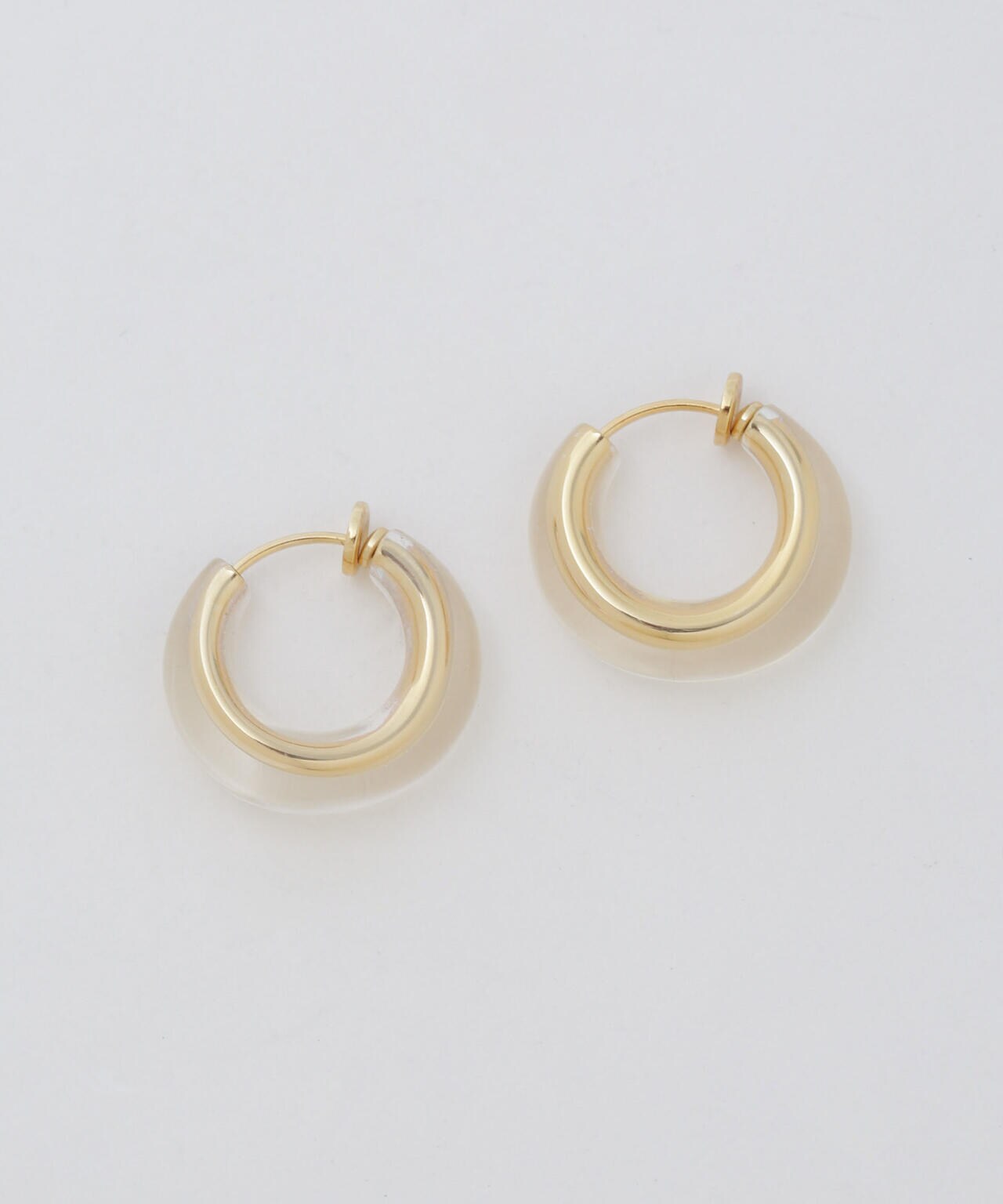 クリアフープピアス