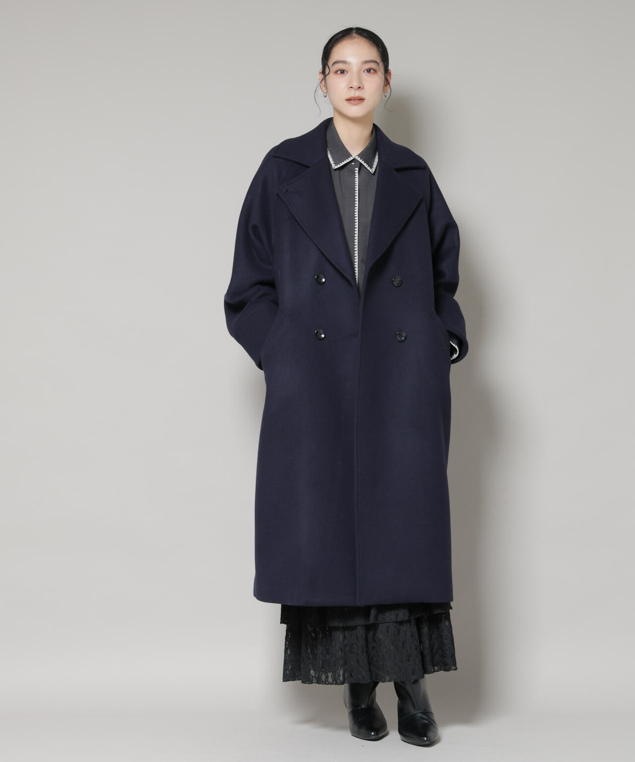 WooLoop コクーンダブルコート | NANO universe（ナノ・ユニバース