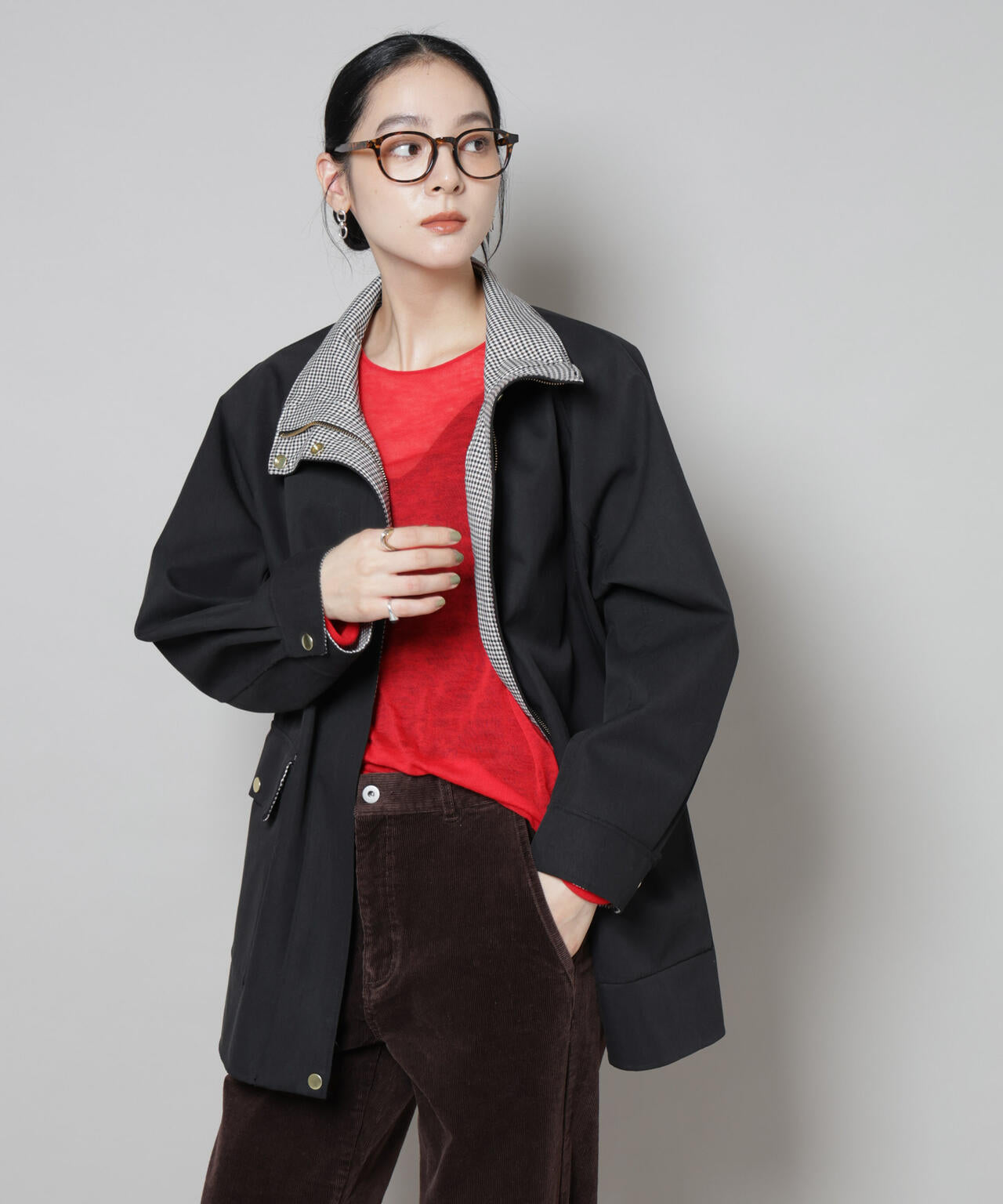 リバーチェックコンビコート