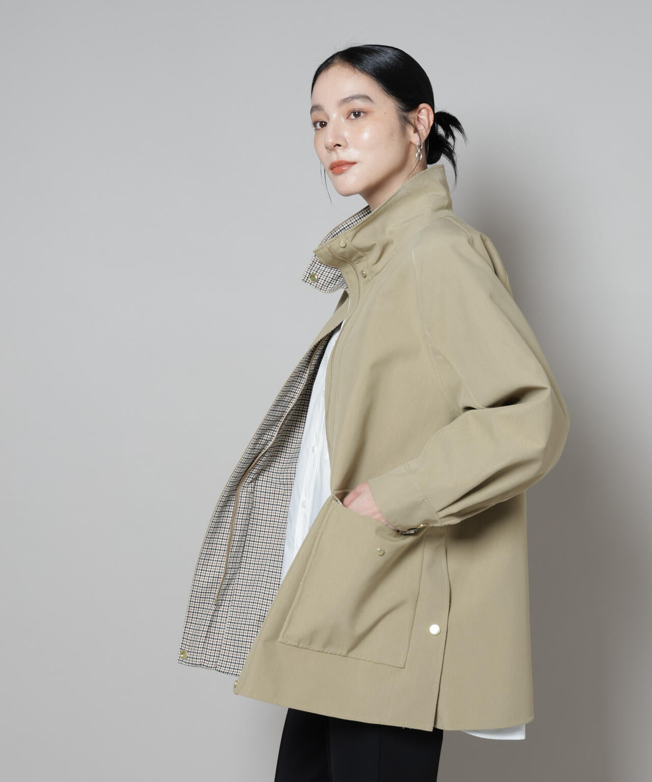 リバーチェックコンビコート
