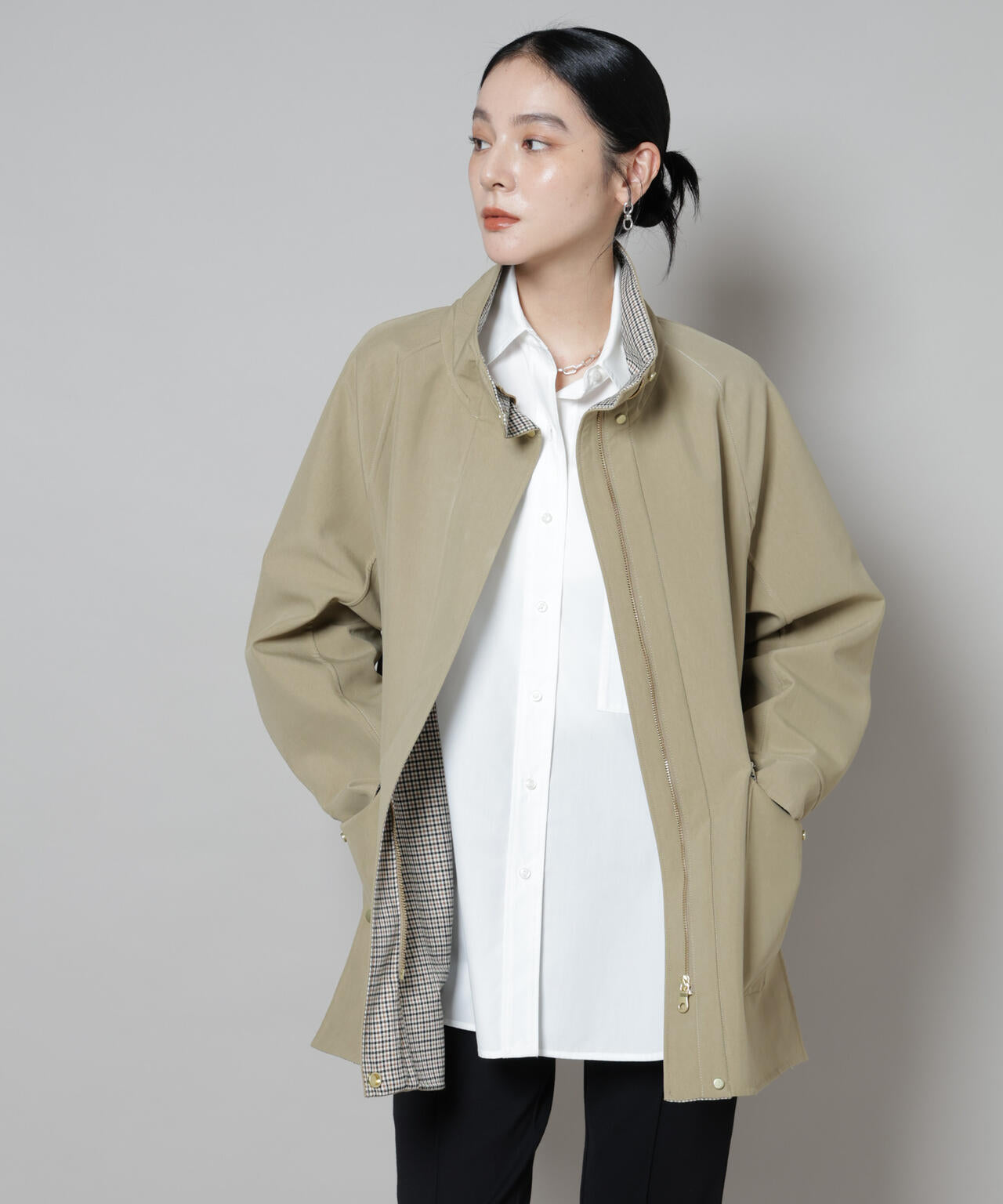 リバーチェックコンビコート