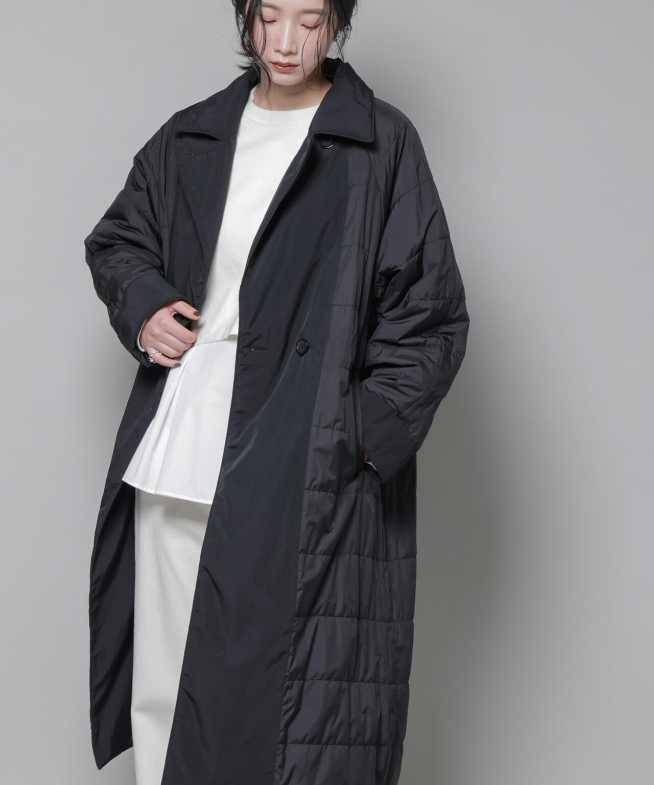 ETHERMALOFT(R)AEROGEL 中綿リバーシブルコート | NANO universe（ナノ