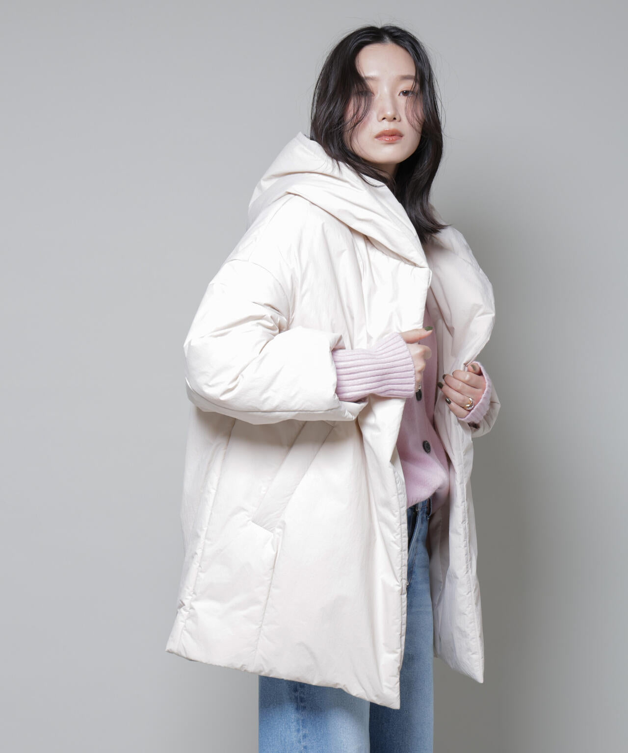 ETHERMALOFT(R)AEROGEL 中綿フードコクーンコート