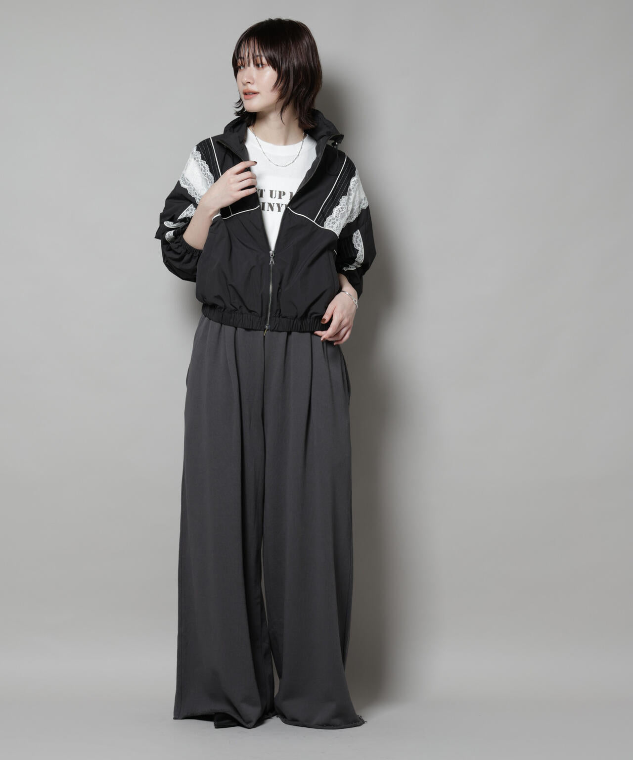 lohen エコナイロンブルゾン　ブラック 2024SS ローヘン LOHEN エコナイロンブルゾン F＼ブラック