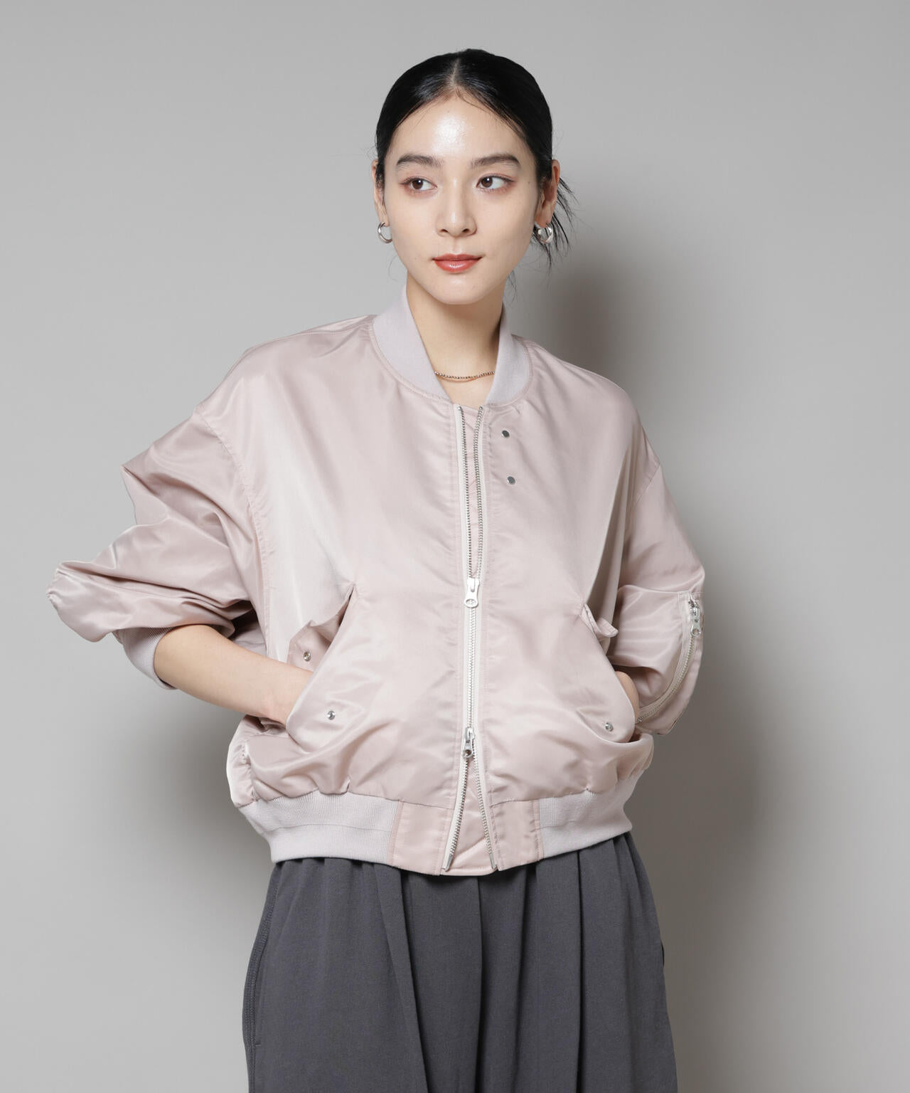 ナイロンツイルMA-1ブルゾン