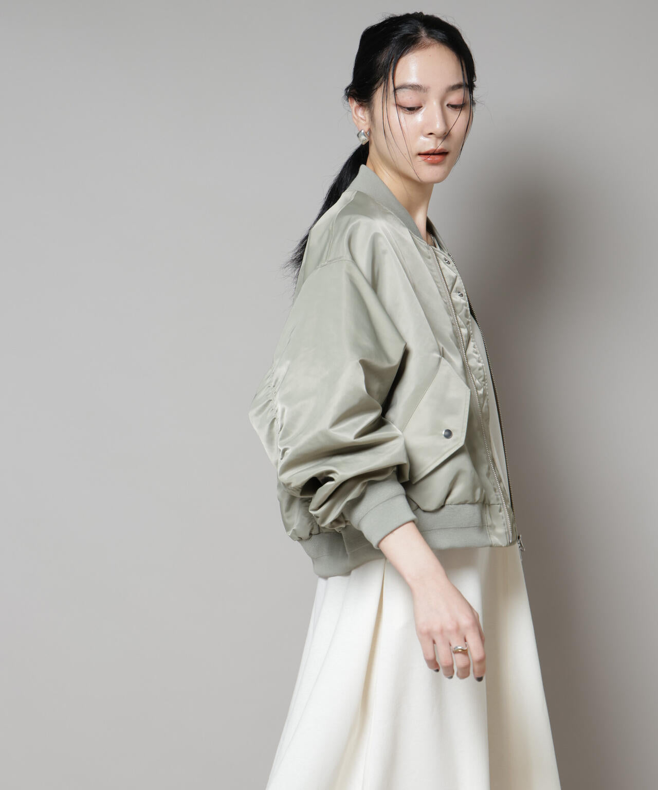 ナイロンツイルMA-1ブルゾン