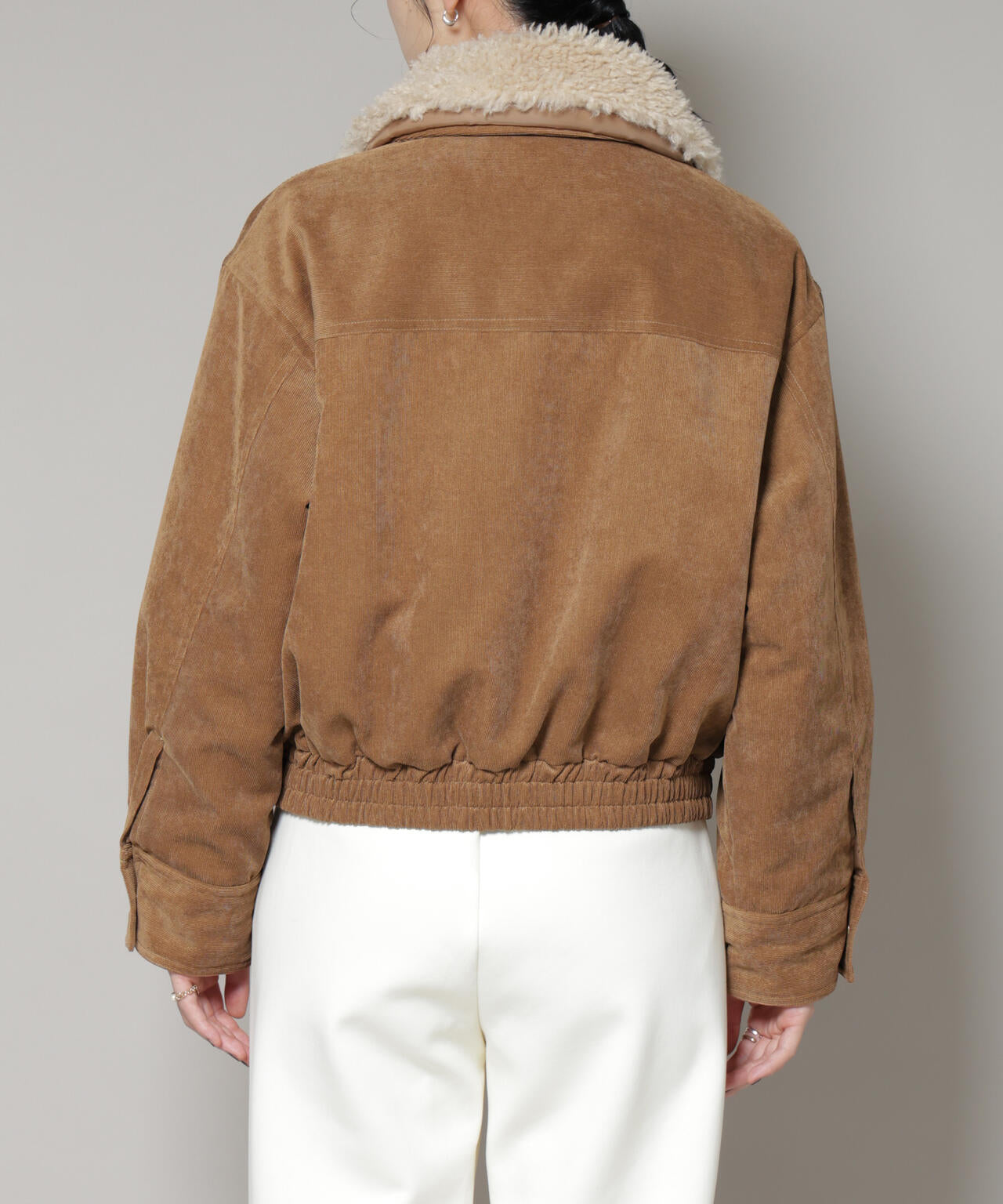 ボア衿付きコーデュロイ中綿ブルゾン | NANO universe（ナノ