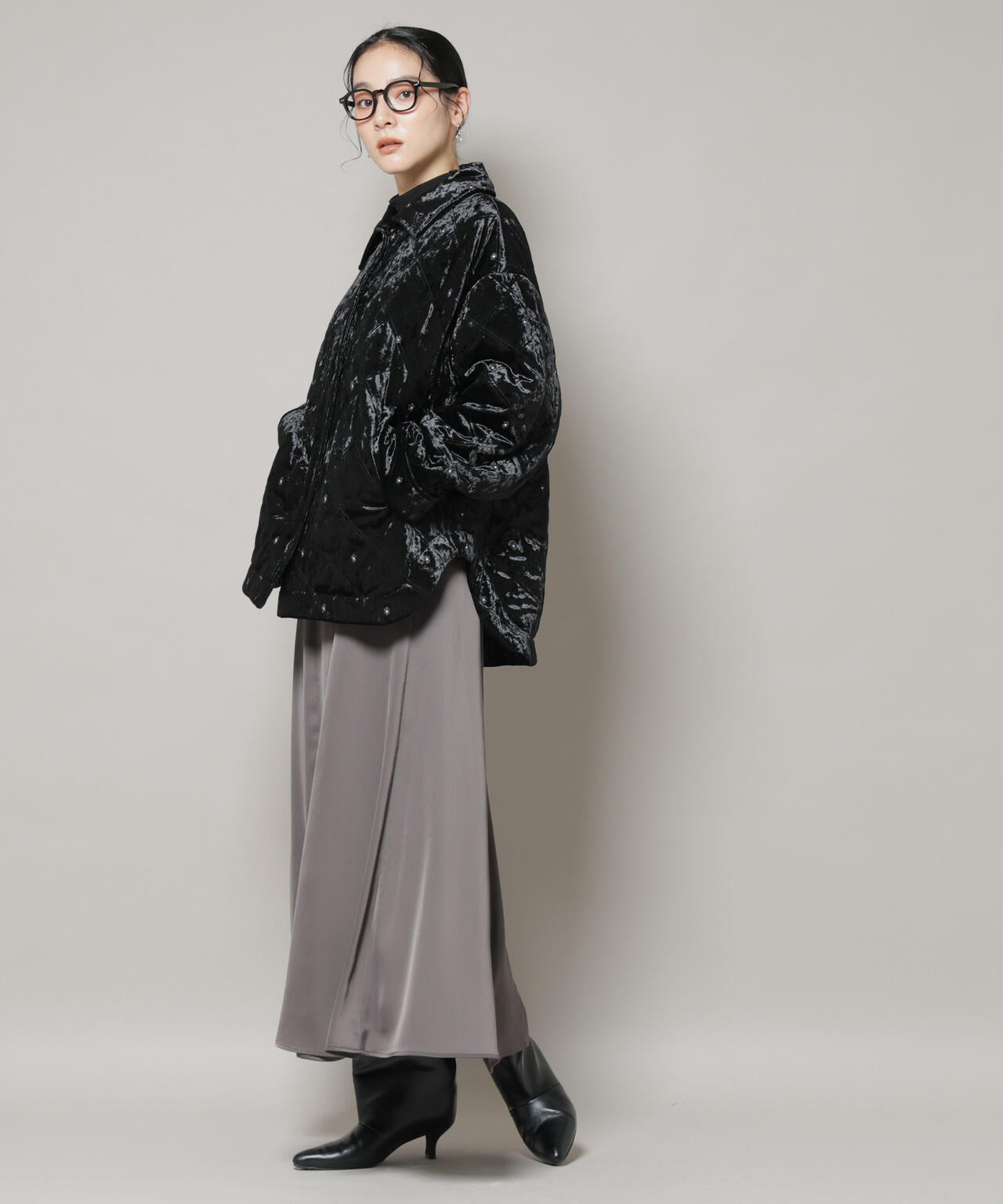 ベロアキルト刺繍ブルゾン | NANO universe（ナノ・ユニバース