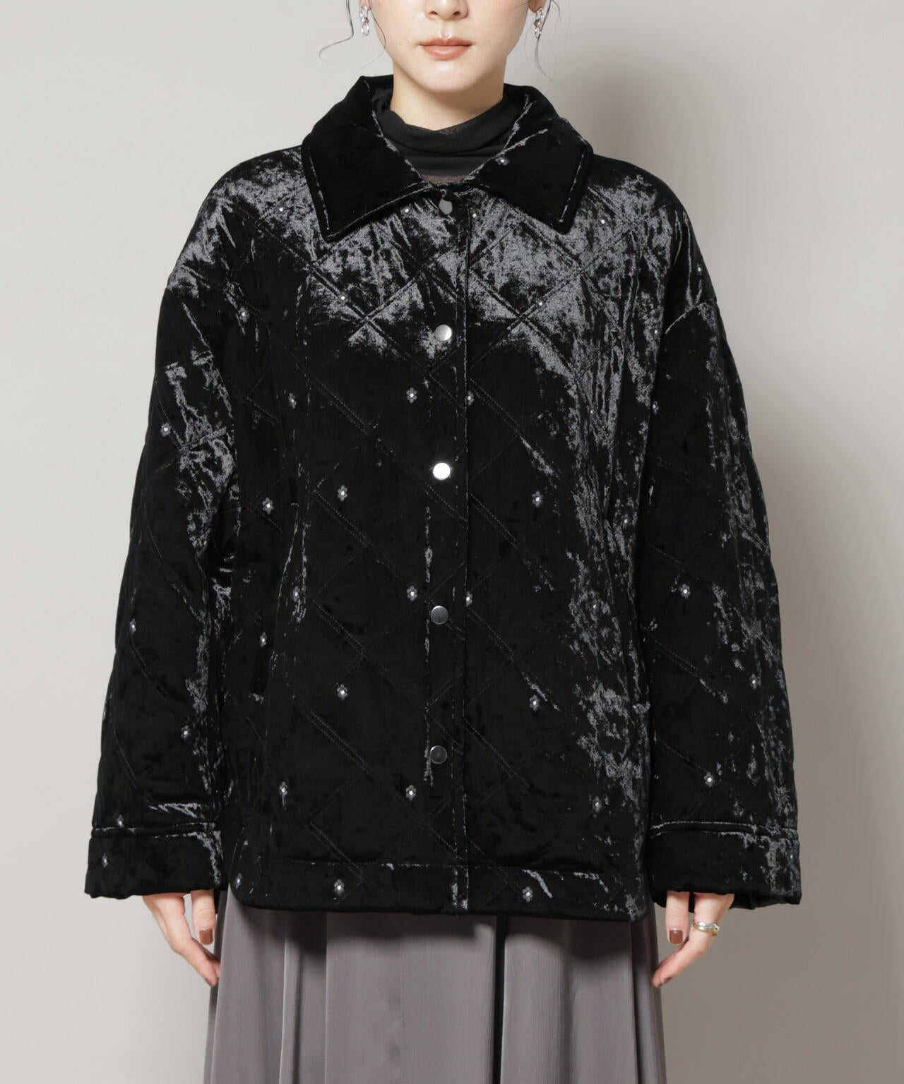 ベロアキルト刺繍ブルゾン | NANO universe（ナノ・ユニバース