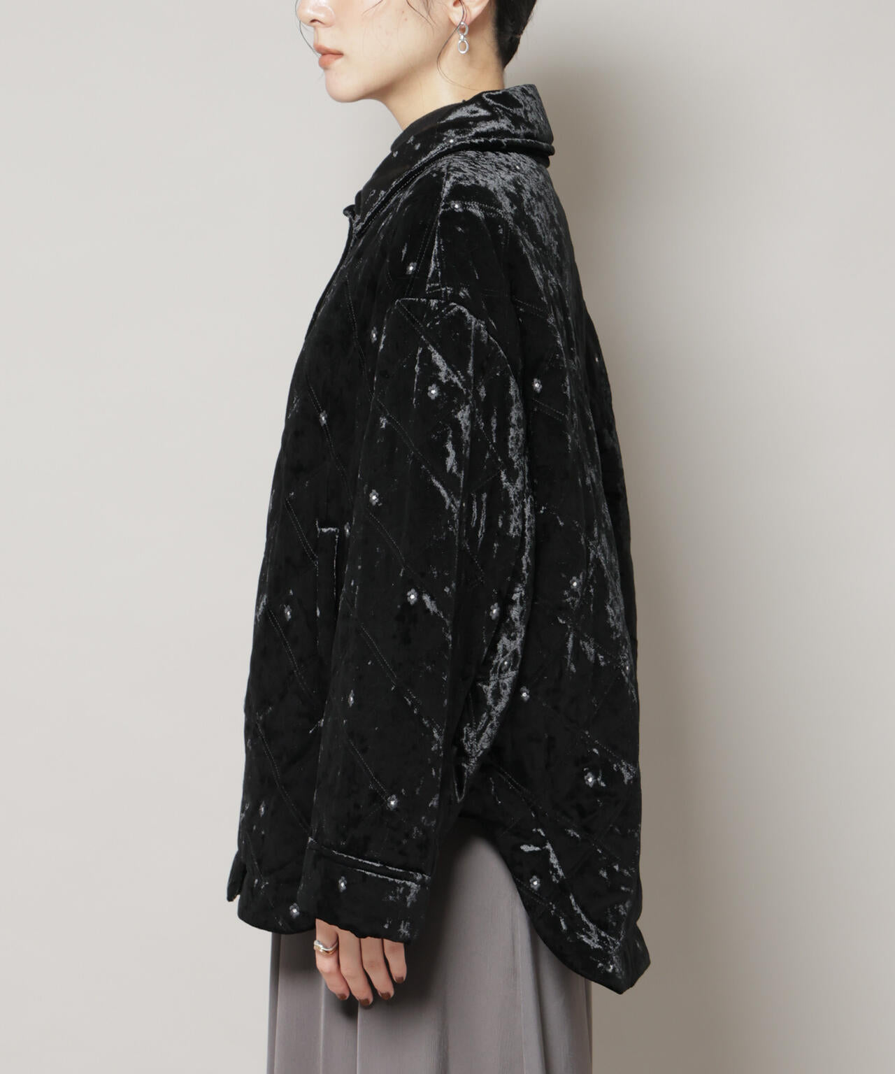 ベロアキルト刺繍ブルゾン | NANO universe（ナノ・ユニバース