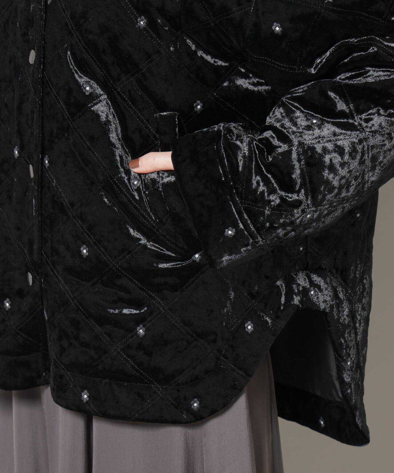 ベロアキルト刺繍ブルゾン | NANO universe（ナノ・ユニバース