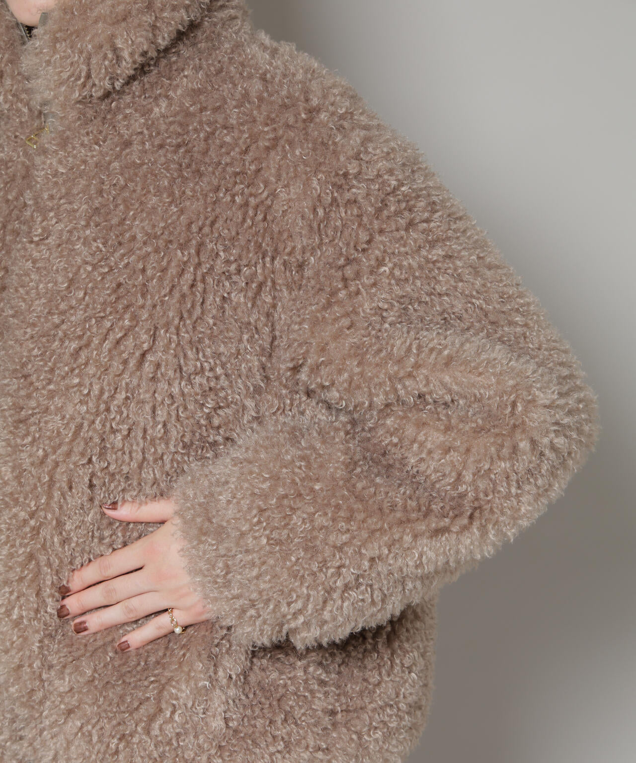 カーリーファースタンドブルゾン