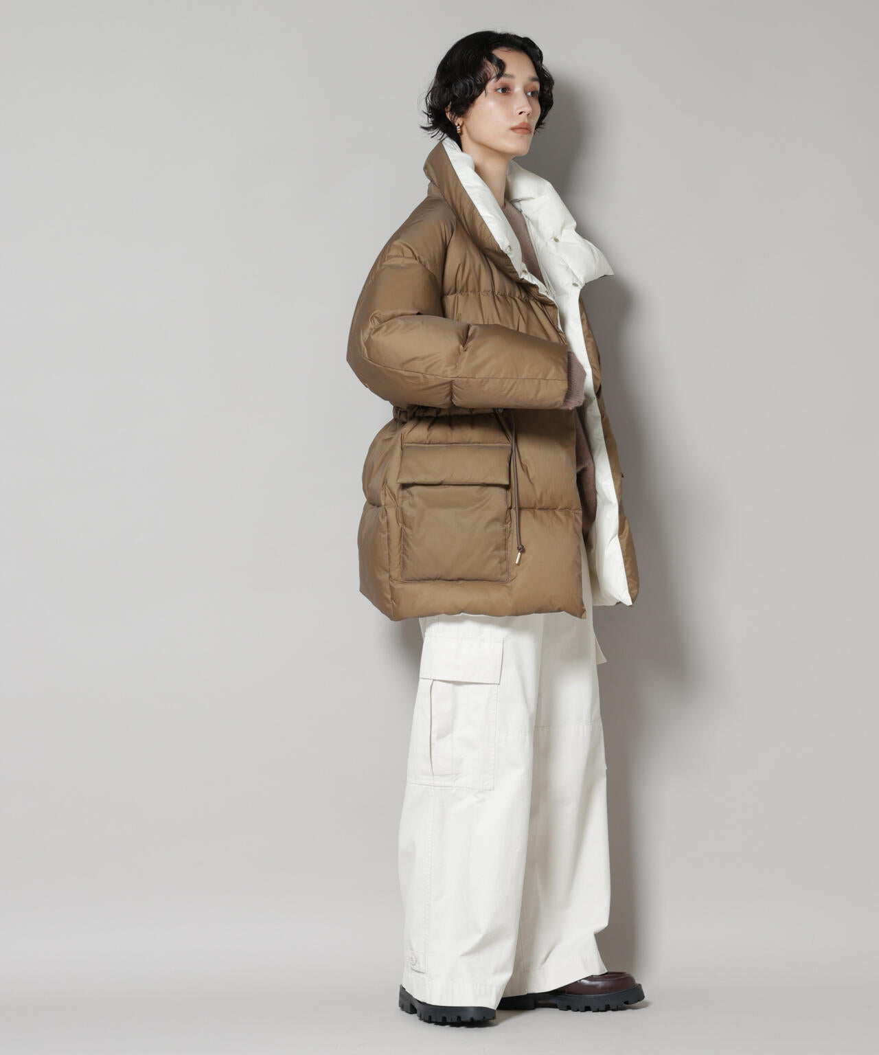 西川ダウン ナノユニバース別注 ダウンジャケット 西川ダウン(R)」バイカラーボリュームダウン | NANO universe