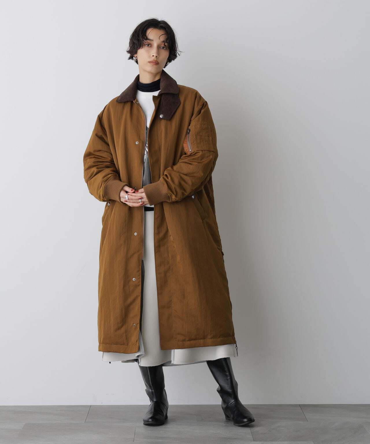 STEVELOUR」「西川ダウン(R)」ミリタリーロングコート ｜【公式】通販