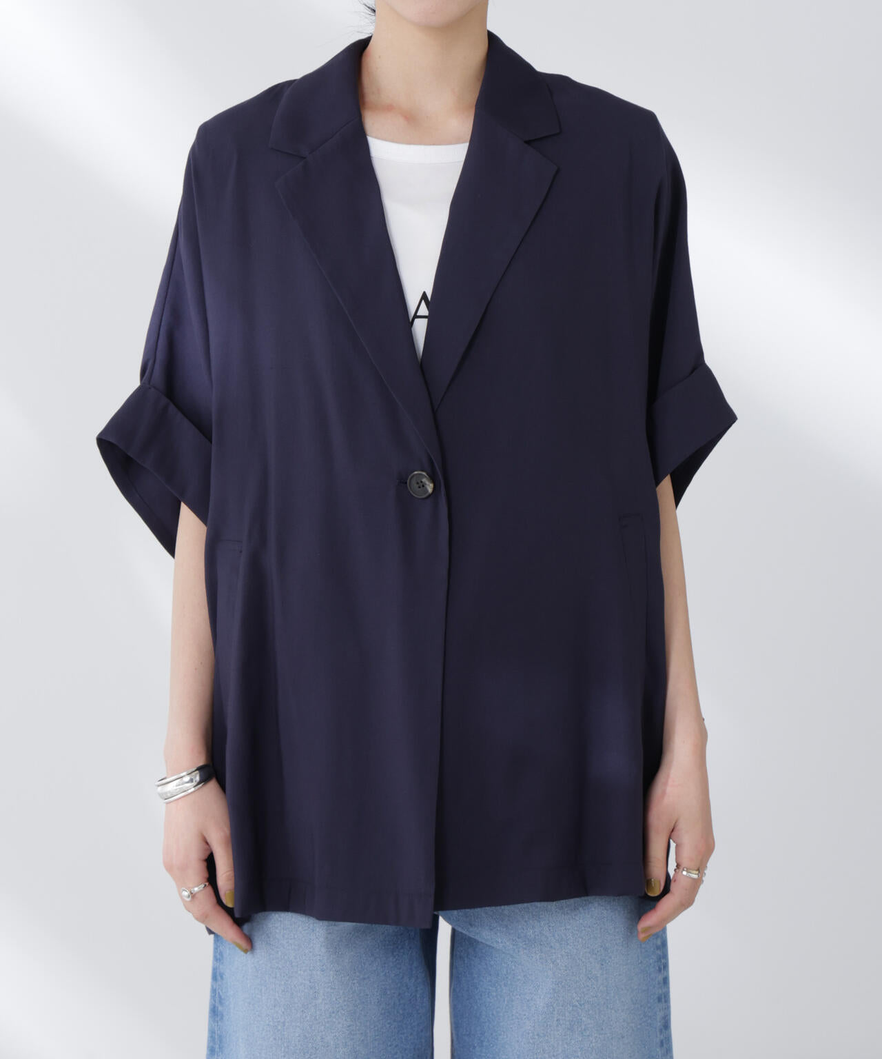 ナノユニバース（NANO universe）/ハーフスリーブラフジャケット ハーフスリーブラフジャケット | NANO universe（ナノ・ユニバース