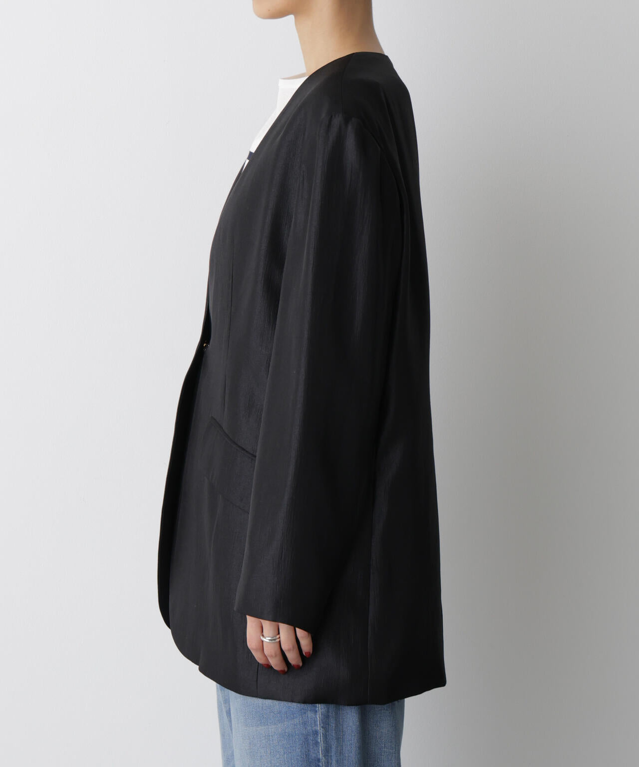 STEVELOUR」サテンノーカラージャケット(セットアップ可) | NANO