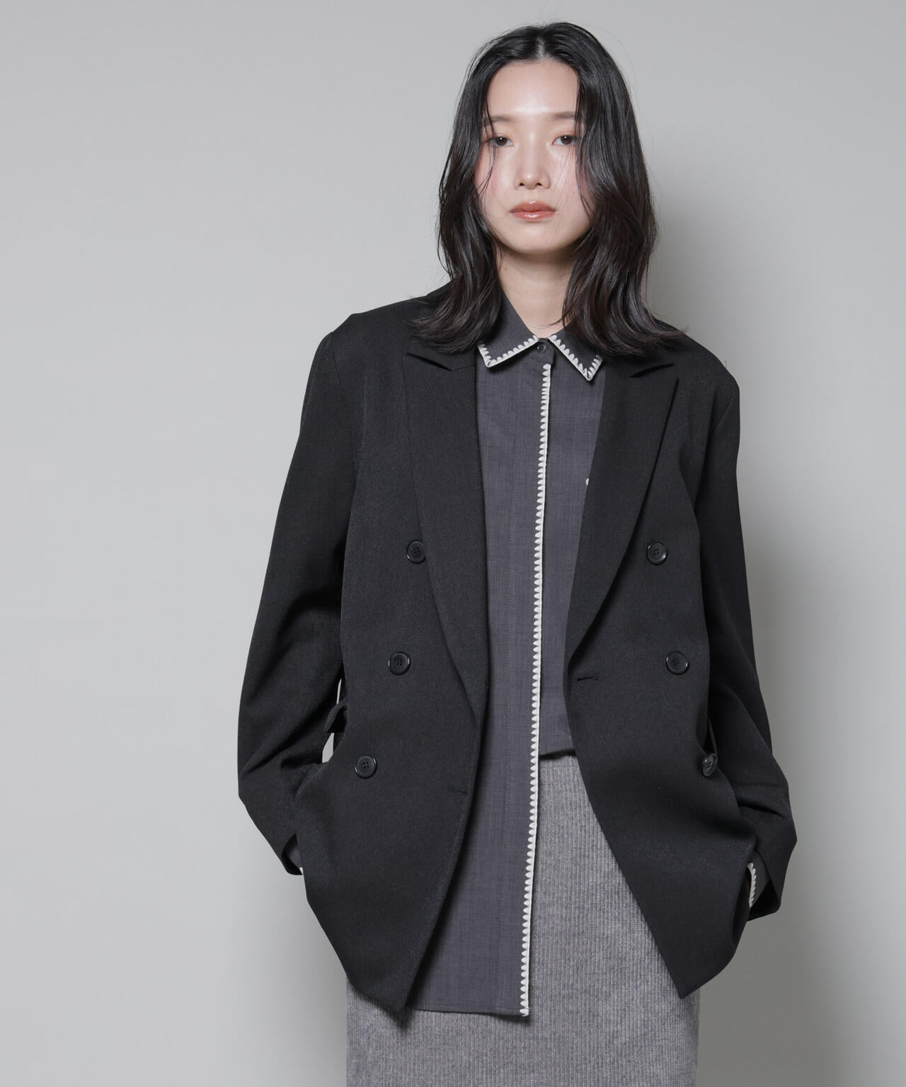 ストレッチサージダブルジャケット(セットアップ可) | NANO universe