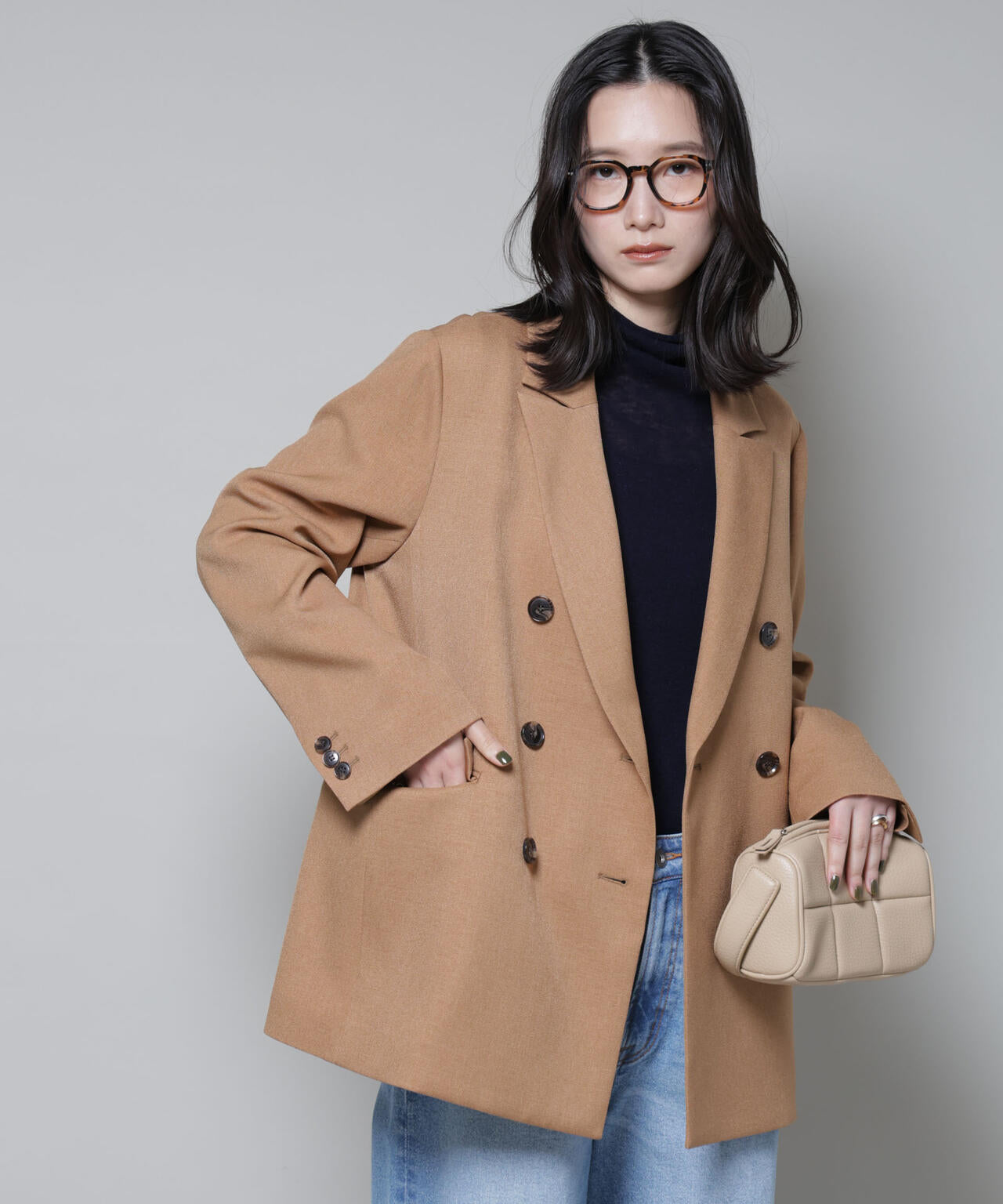 ストレッチサージダブルジャケット(セットアップ可) | NANO universe