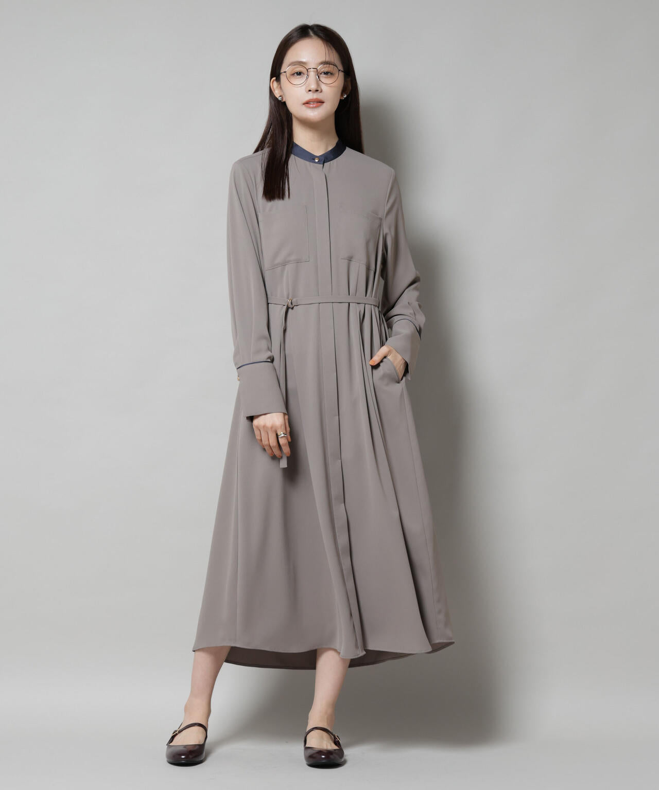 スタンドバイカラーベルト付きワンピース | NANO universe（ナノ