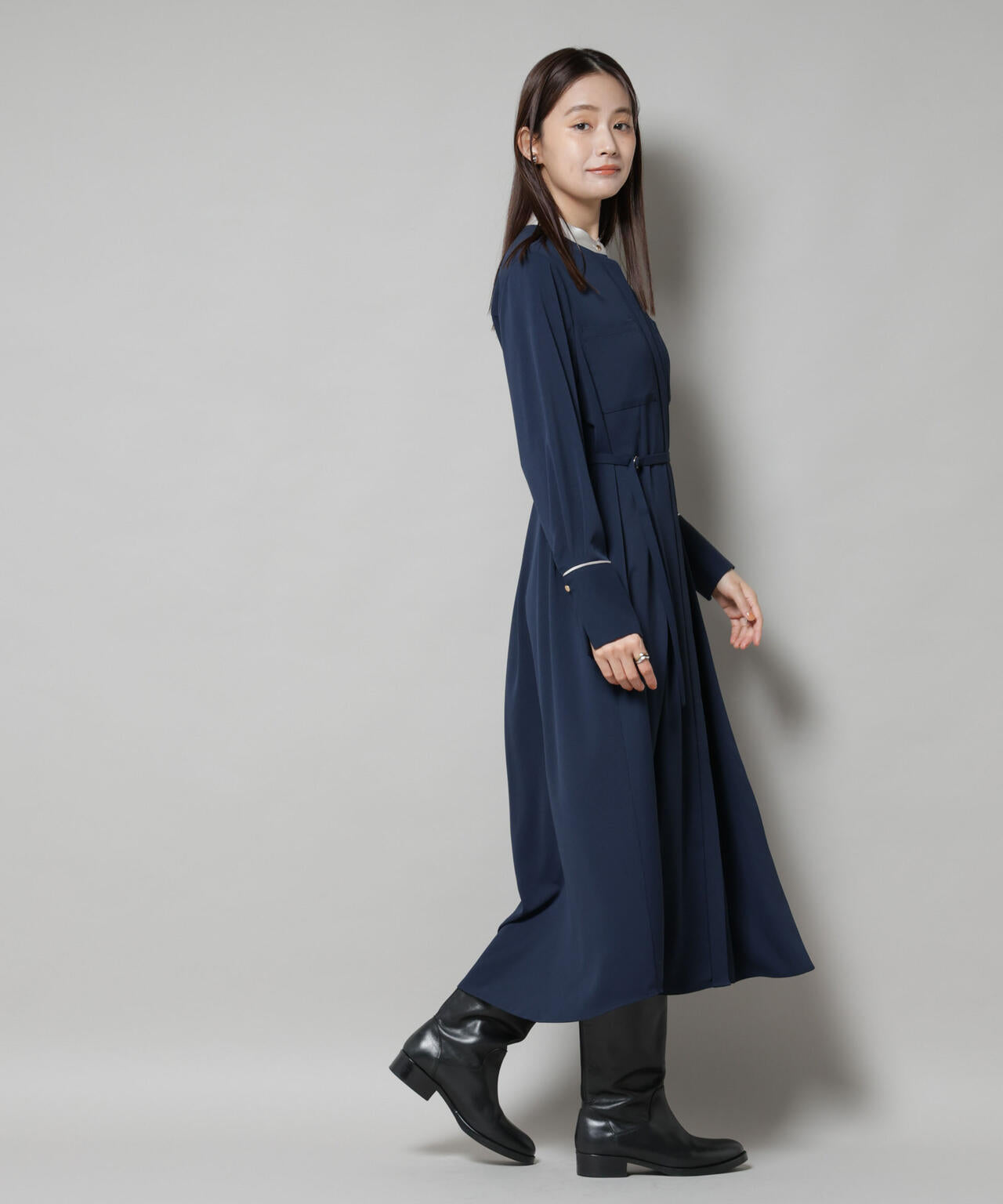 スタンドバイカラーベルト付きワンピース | NANO universe（ナノ