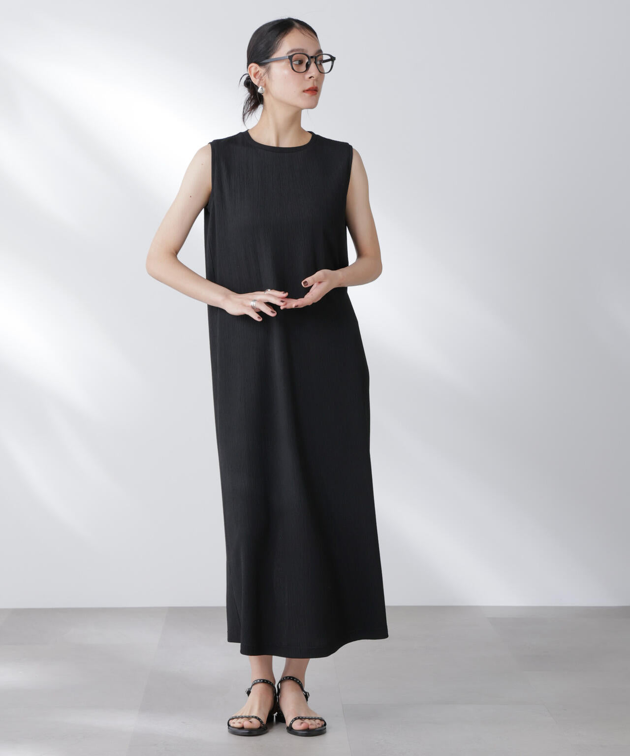 チュールキャミ×カットワンピースセット