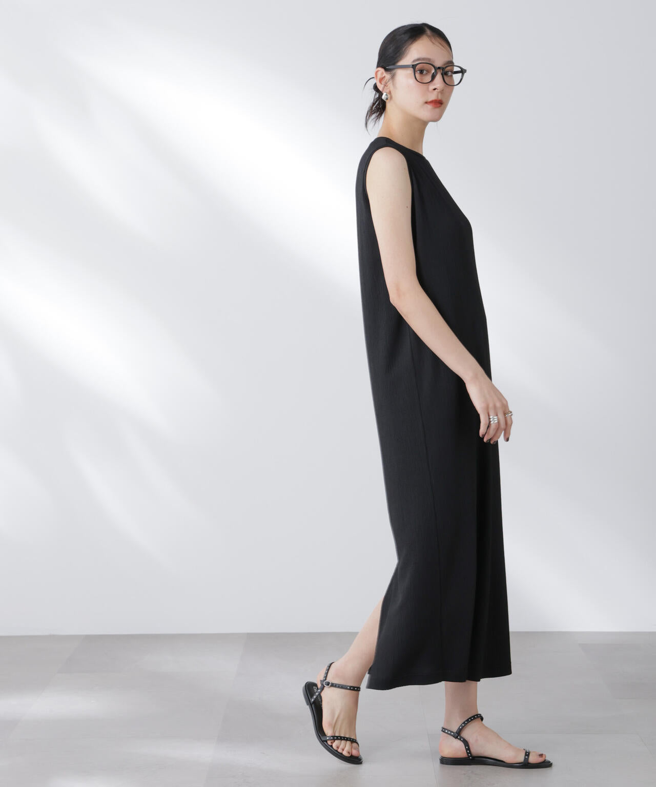 チュールキャミ×カットワンピースセット