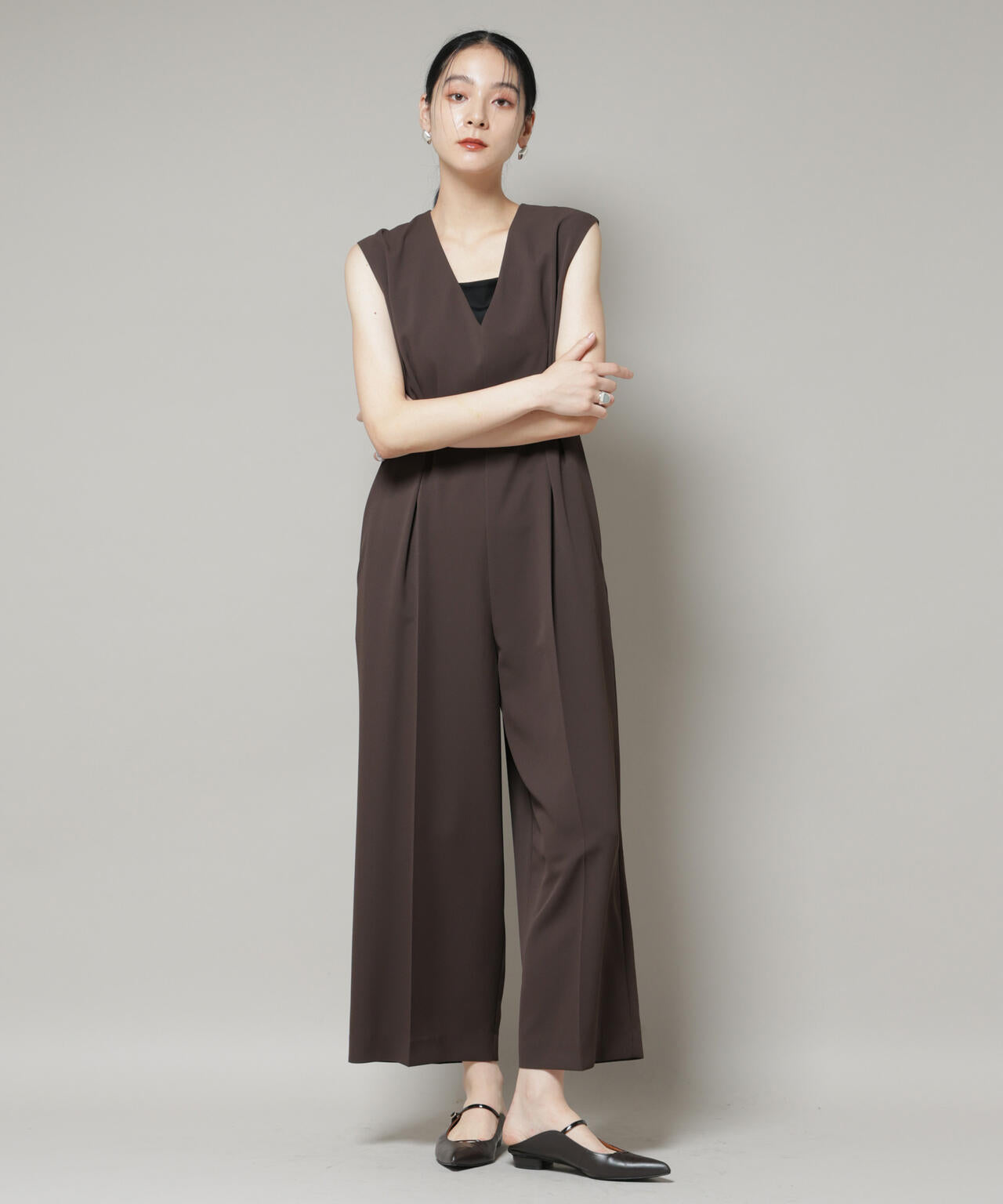 Vネックオールインワン | NANO universe（ナノ・ユニバース） ｜【公式