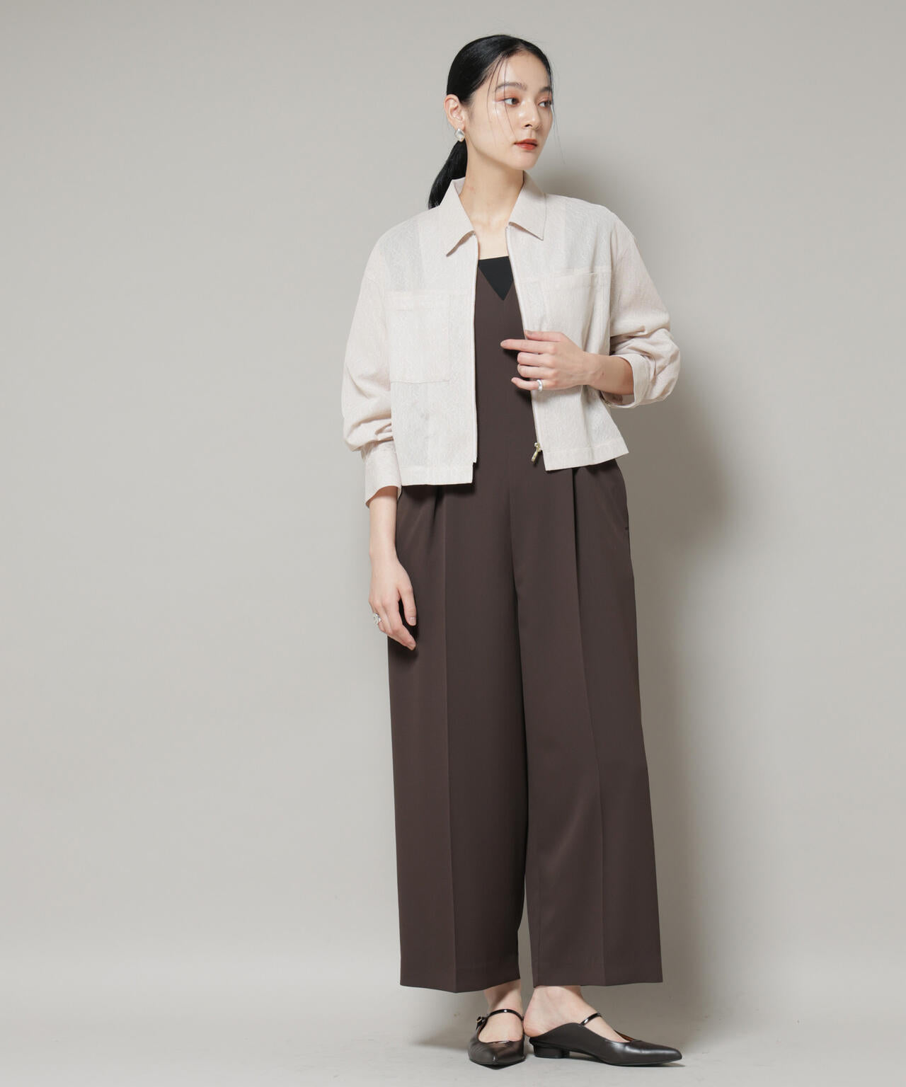 Vネックオールインワン | NANO universe（ナノ・ユニバース） ｜【公式