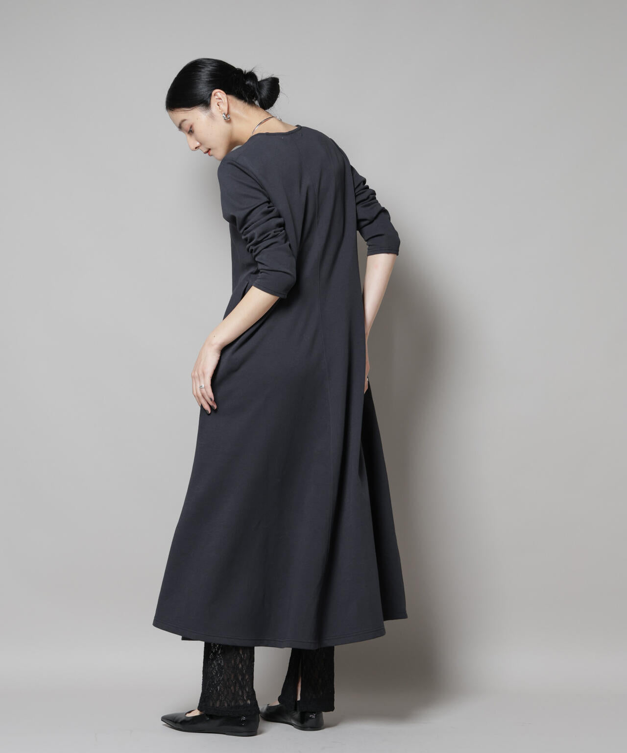 ライトコットンダンボールフレアワンピース