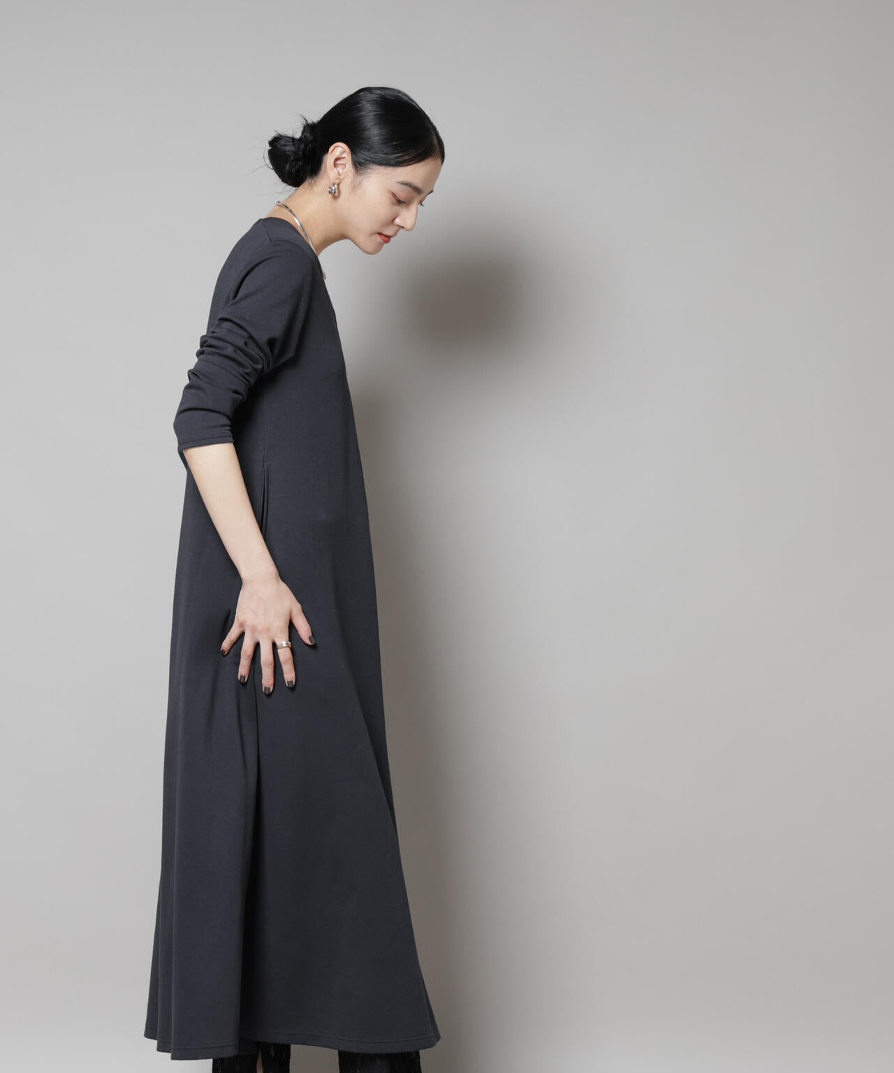 ライトコットンダンボールフレアワンピース