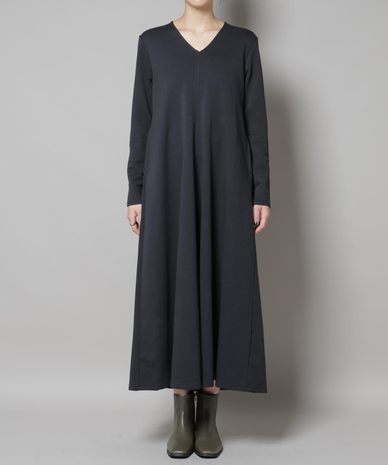 ライトコットンダンボールフレアワンピース