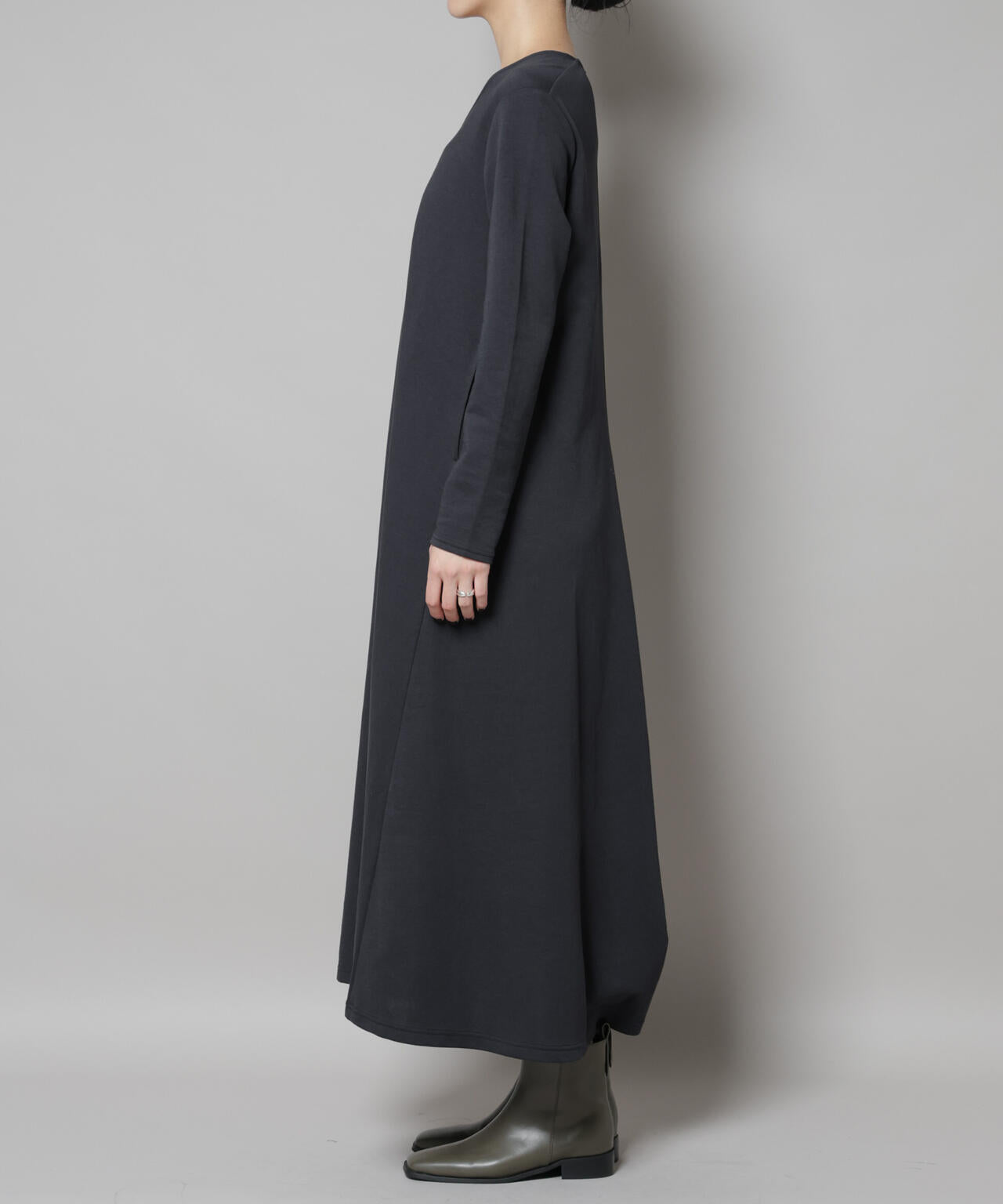 ライトコットンダンボールフレアワンピース