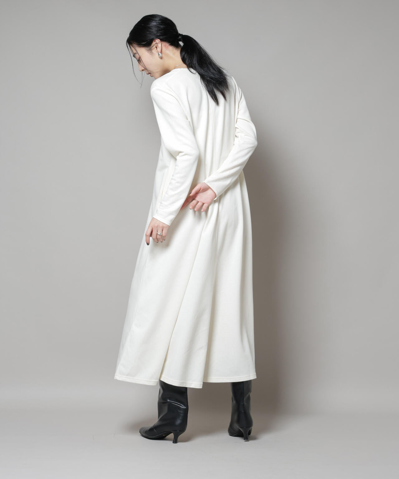 ライトコットンダンボールフレアワンピース