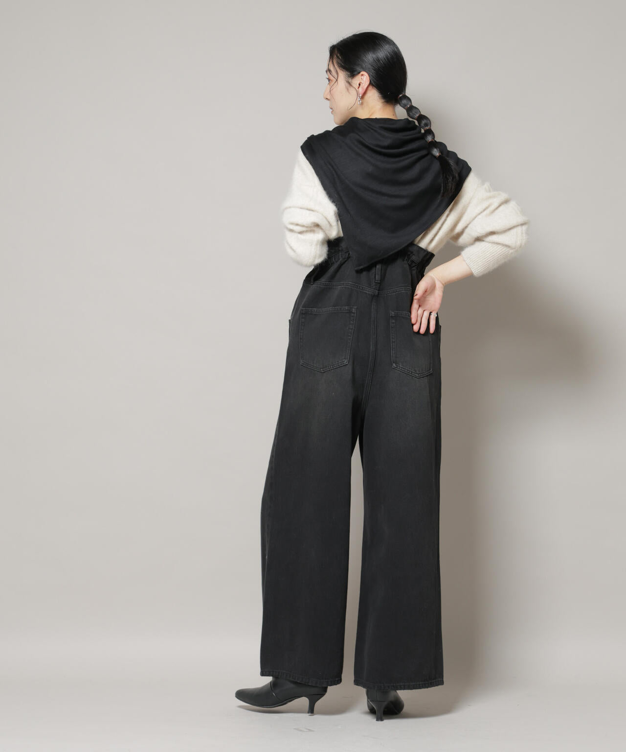 コットンワイドサロペット