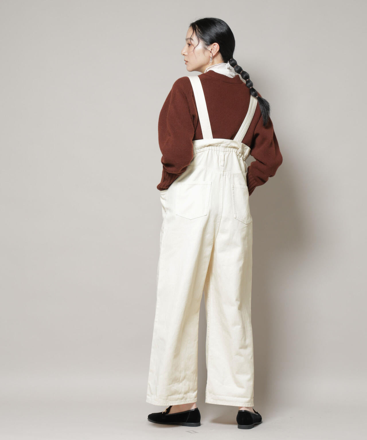 コットンワイドサロペット