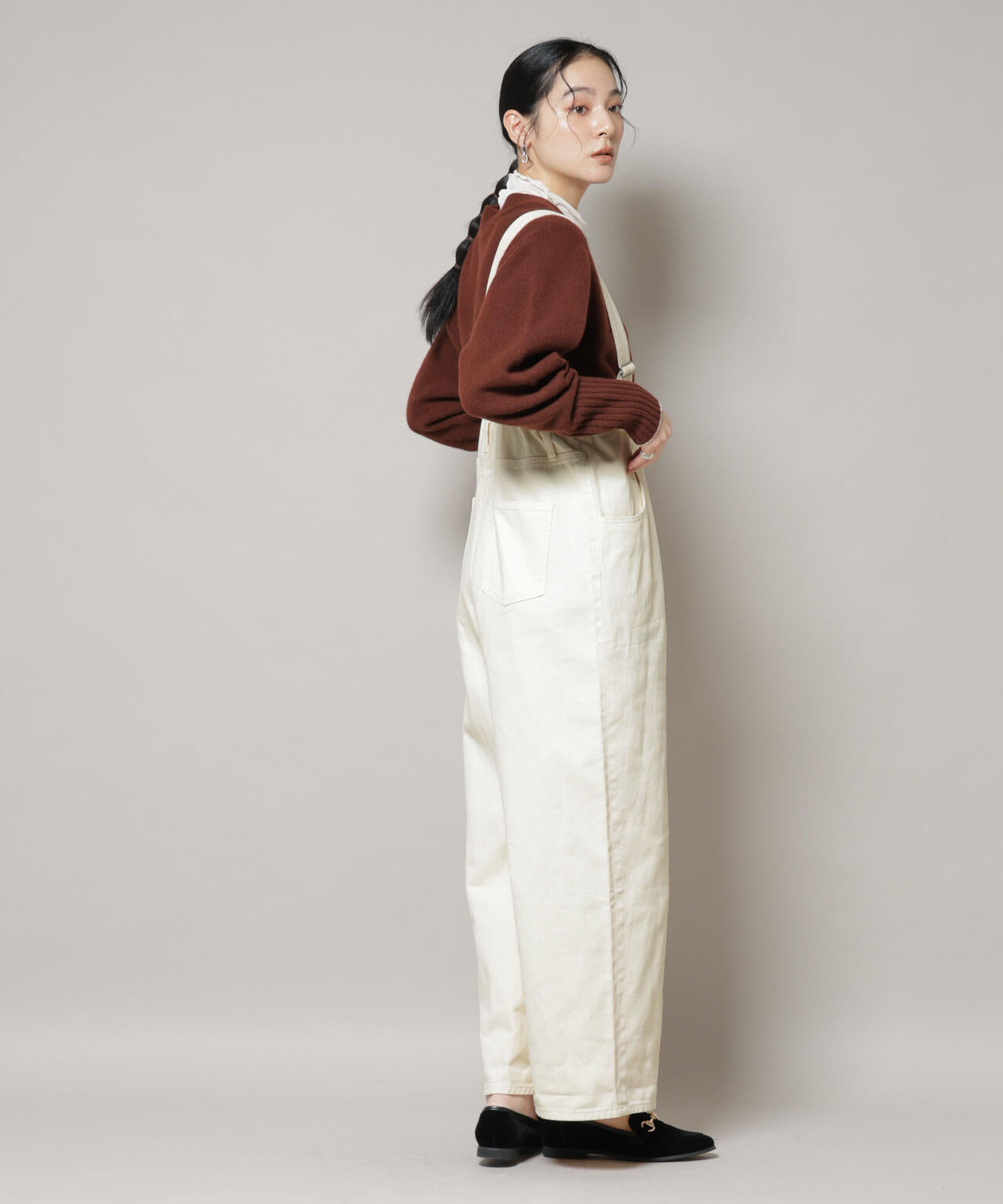 コットンワイドサロペット