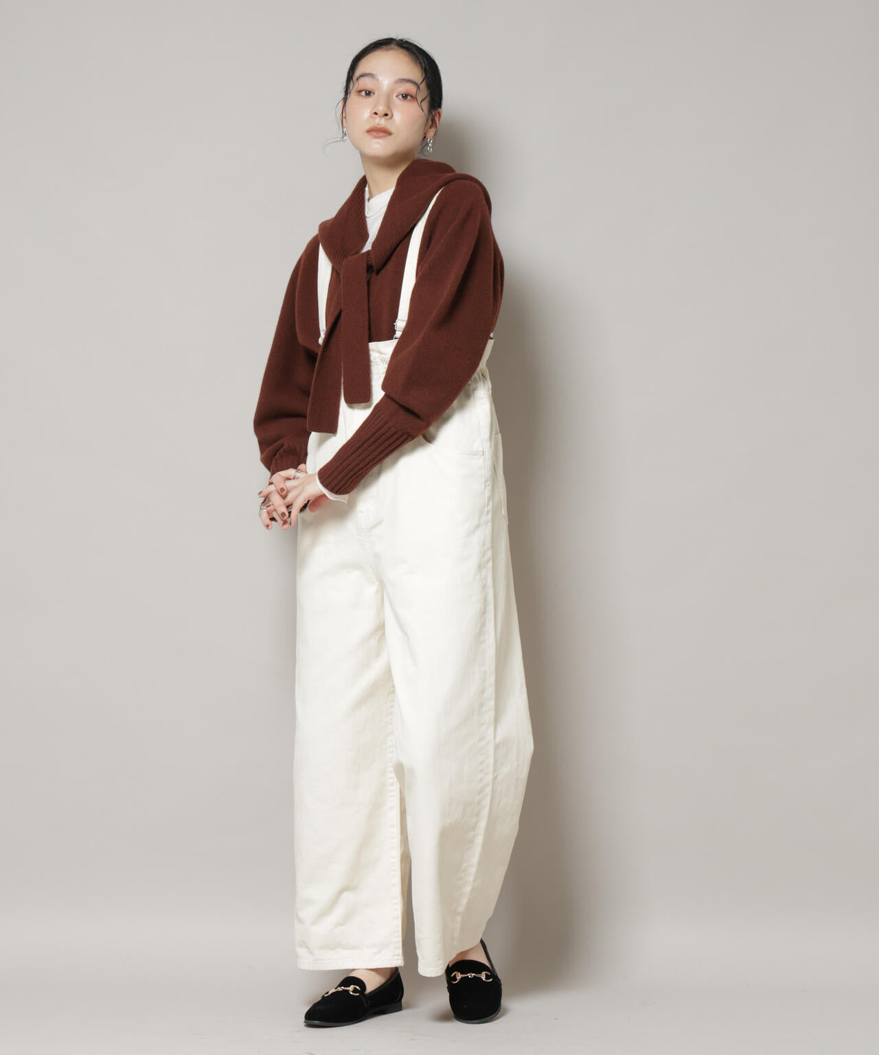 コットンワイドサロペット