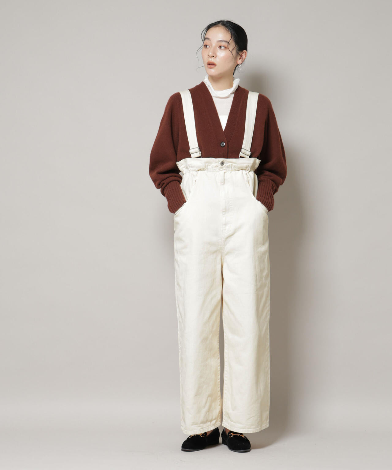 コットンワイドサロペット